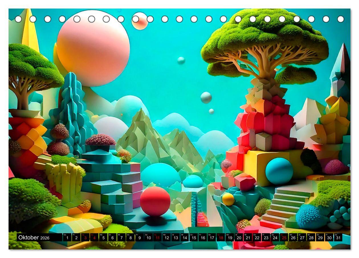 Beispielinhalt (Bild) Der Terraforming-Baukasten (Tischkalender 2026 DIN A5 quer), CALVENDO Monatskalender