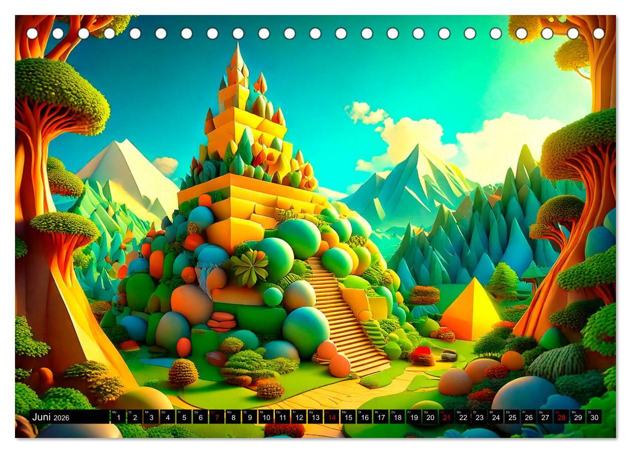 Beispielinhalt (Bild) Der Terraforming-Baukasten (Tischkalender 2026 DIN A5 quer), CALVENDO Monatskalender