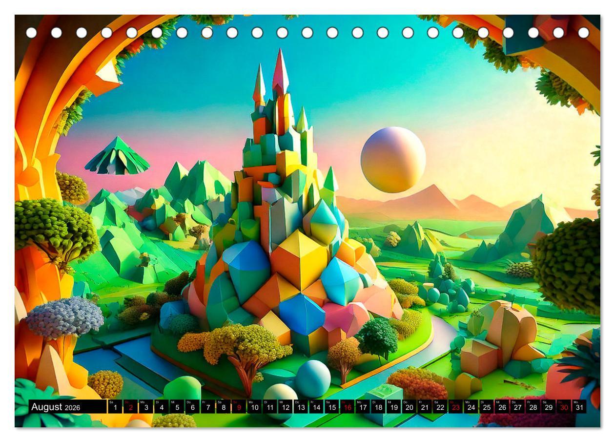 Beispielinhalt (Bild) Der Terraforming-Baukasten (Tischkalender 2026 DIN A5 quer), CALVENDO Monatskalender