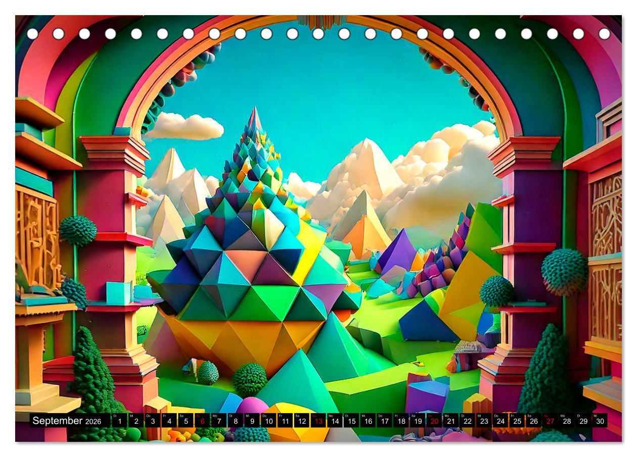 Beispielinhalt (Bild) Der Terraforming-Baukasten (Tischkalender 2026 DIN A5 quer), CALVENDO Monatskalender