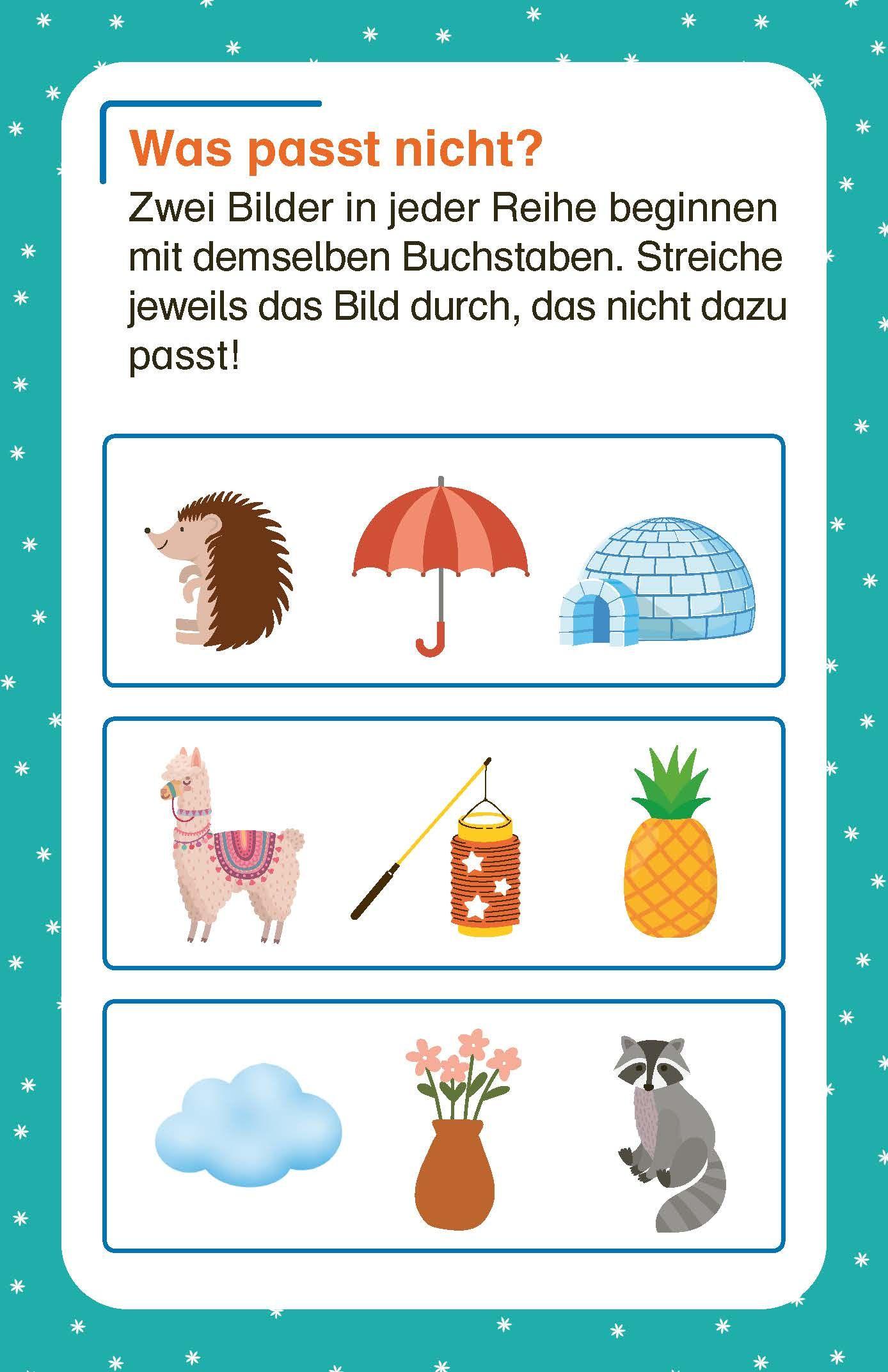 Beispielinhalt (Bild) Meine Vorschul-Spaß-Box: Buchstaben