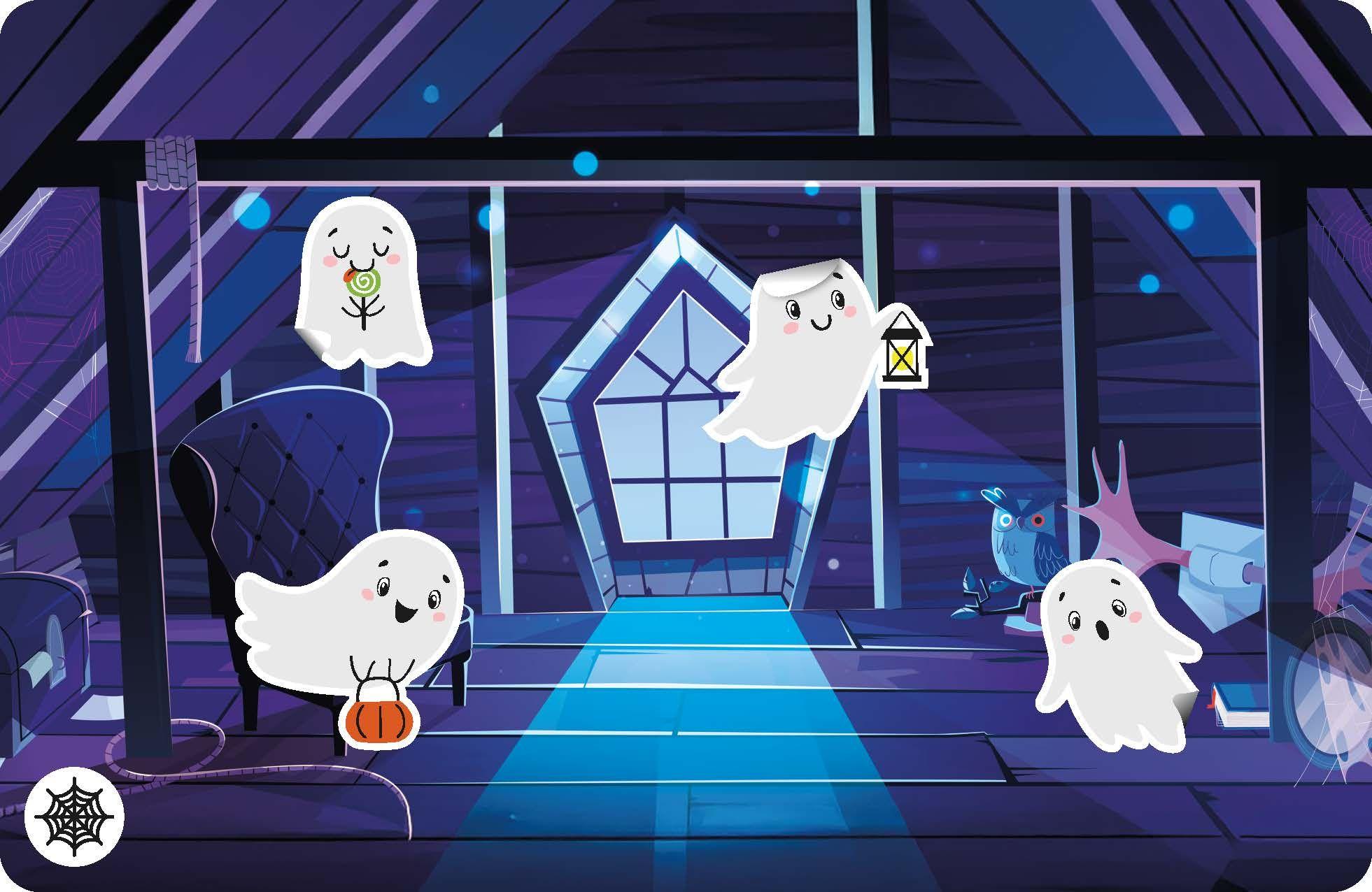 Beispielinhalt (Bild) Meine Sticker + Karten + Box - Gruselspaß