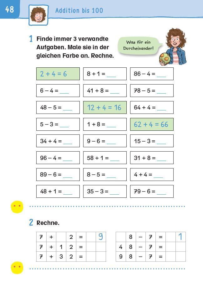 Beispielinhalt (Bild) Übungsheft Mathematik - 2. Klasse