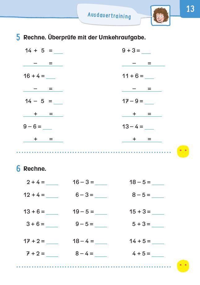 Beispielinhalt (Bild) Übungsheft Mathematik - 2. Klasse