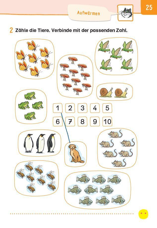 Beispielinhalt (Bild) Übungsheft Mathematik - 1. Klasse