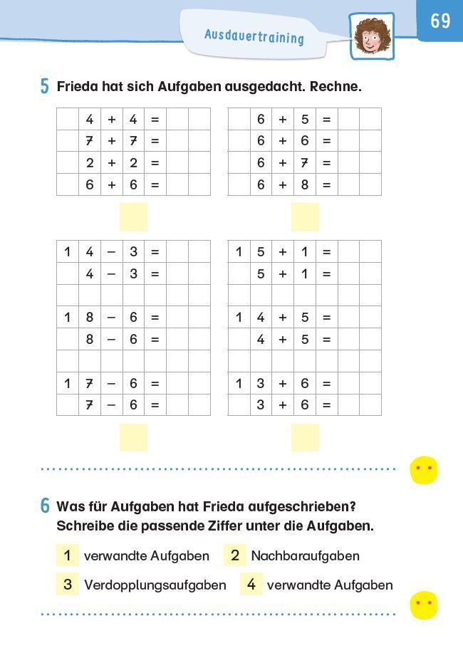 Beispielinhalt (Bild) Übungsheft Mathematik - 1. Klasse