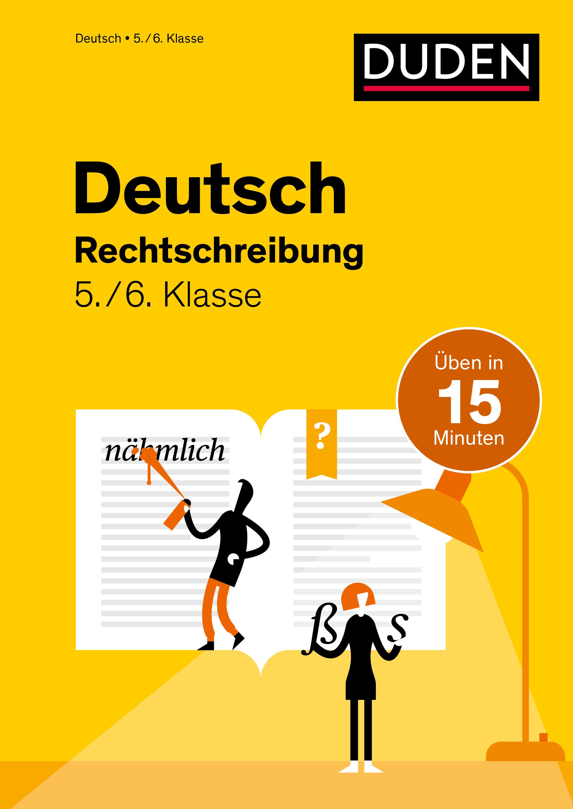 Vorderes Coverbild Deutsch in 15 Minuten - Rechtschreibung 5./6. Klasse
