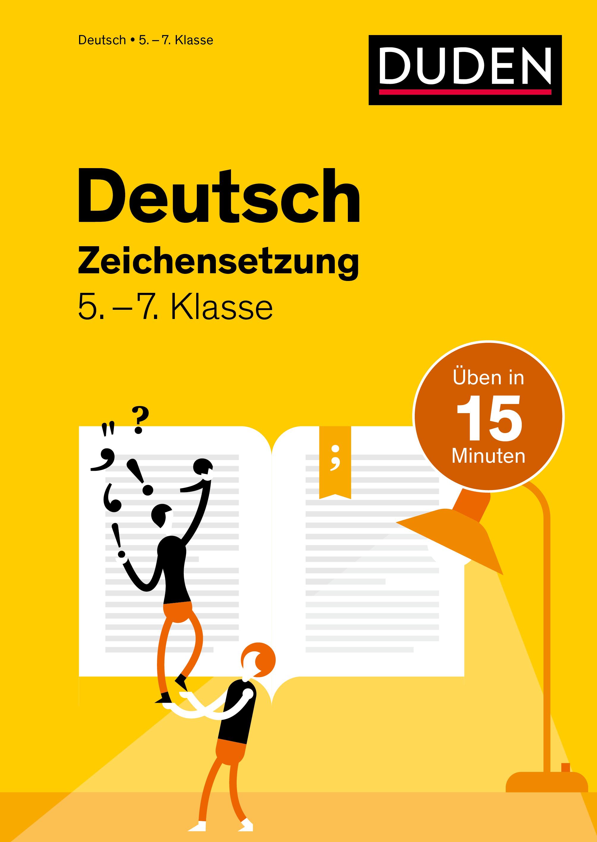 Vorderes Coverbild Deutsch in 15 Minuten - Zeichensetzung 5.-7. Klasse