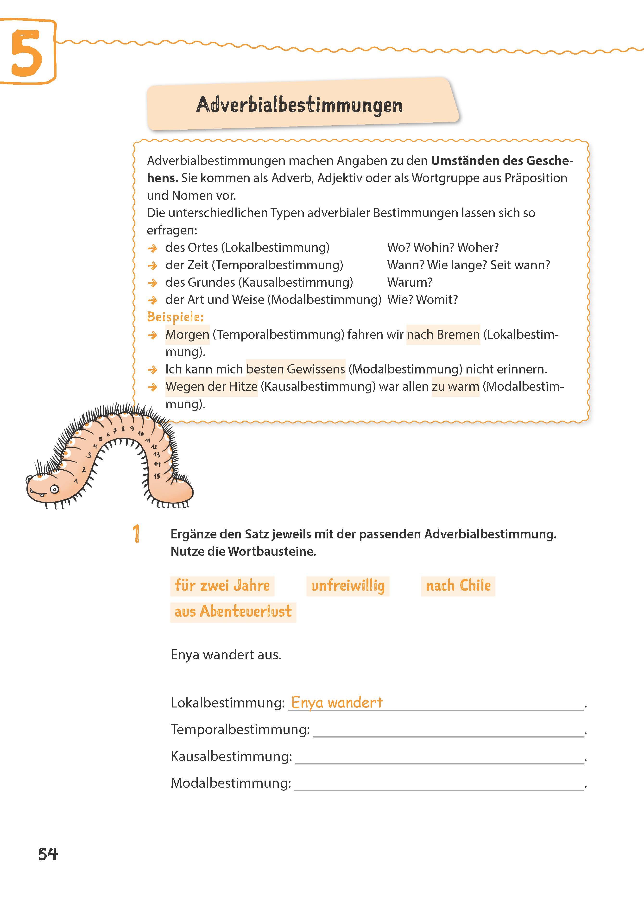 Beispielinhalt (Bild) Deutsch in 15 Minuten - Grammatik 5./6. Klasse