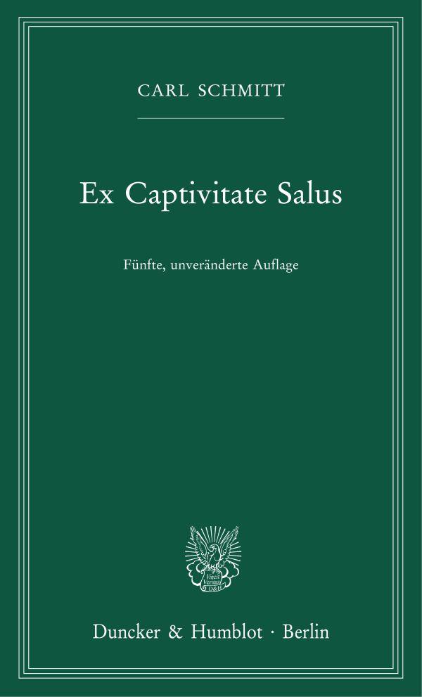 Vorderes Coverbild Ex Captivitate Salus