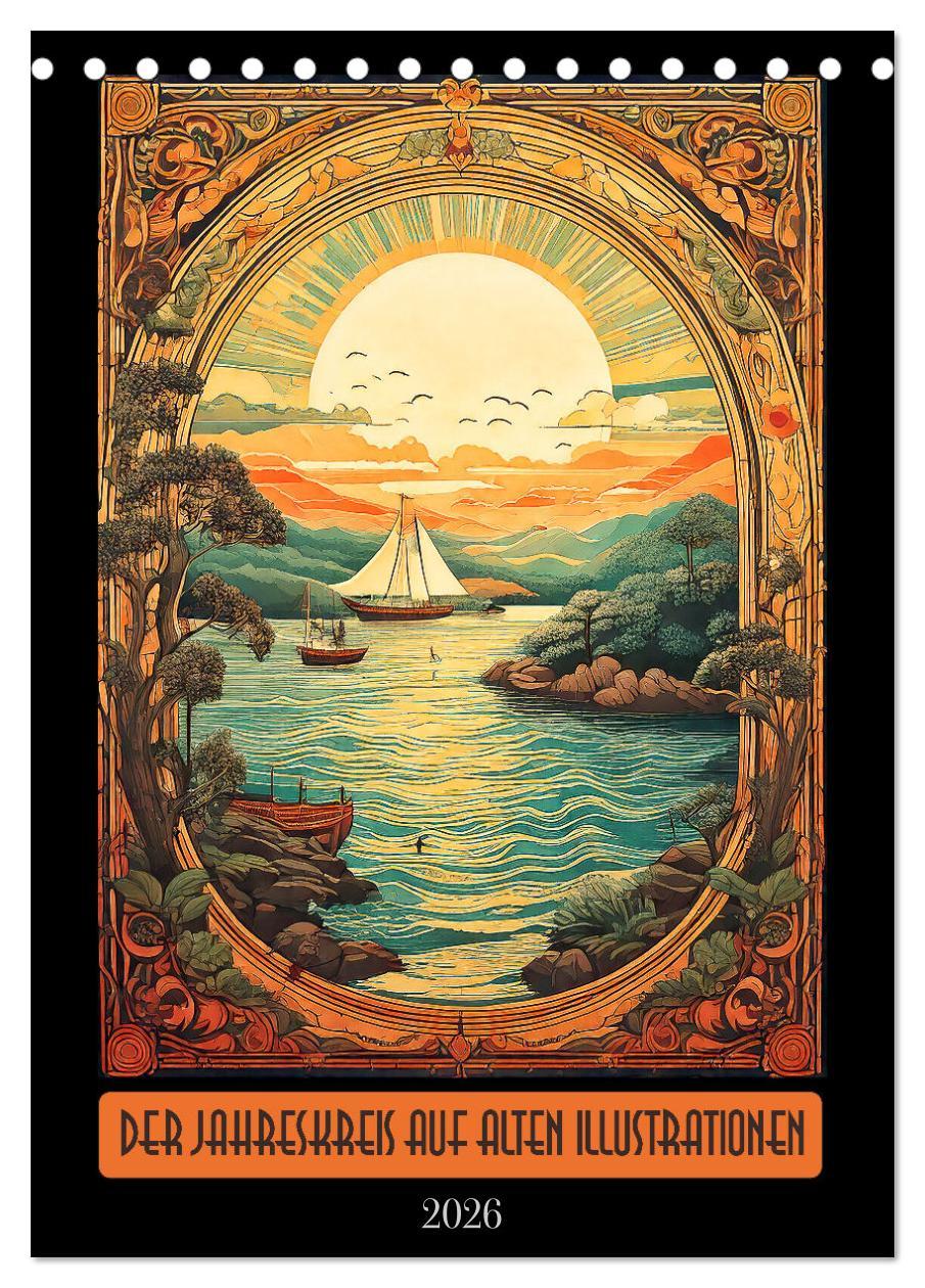 Vorderes Coverbild Der Jahreskreis auf alten Illustrationen (Tischkalender 2026 DIN A5 hoch), CALVENDO Monatskalender