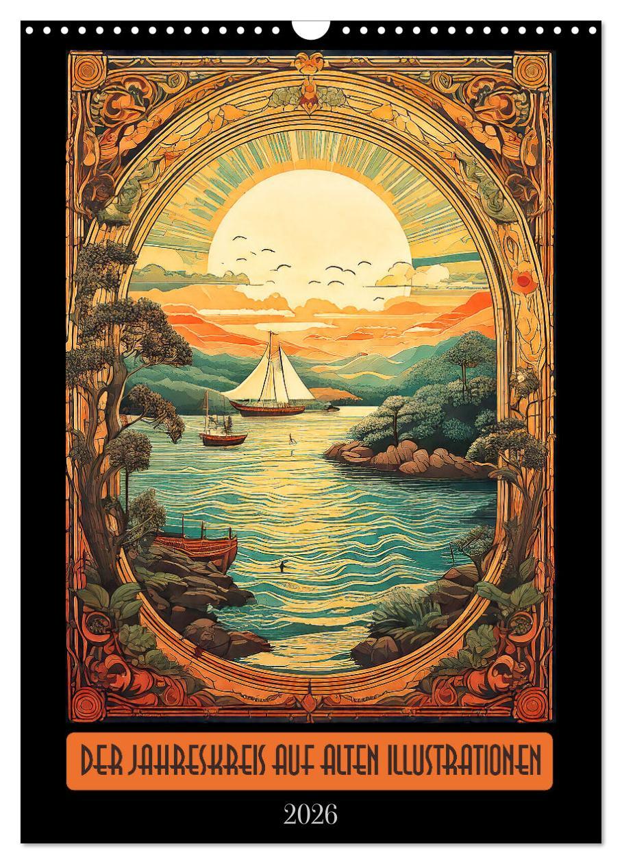 Vorderes Coverbild Der Jahreskreis auf alten Illustrationen (Wandkalender 2026 DIN A3 hoch), CALVENDO Monatskalender