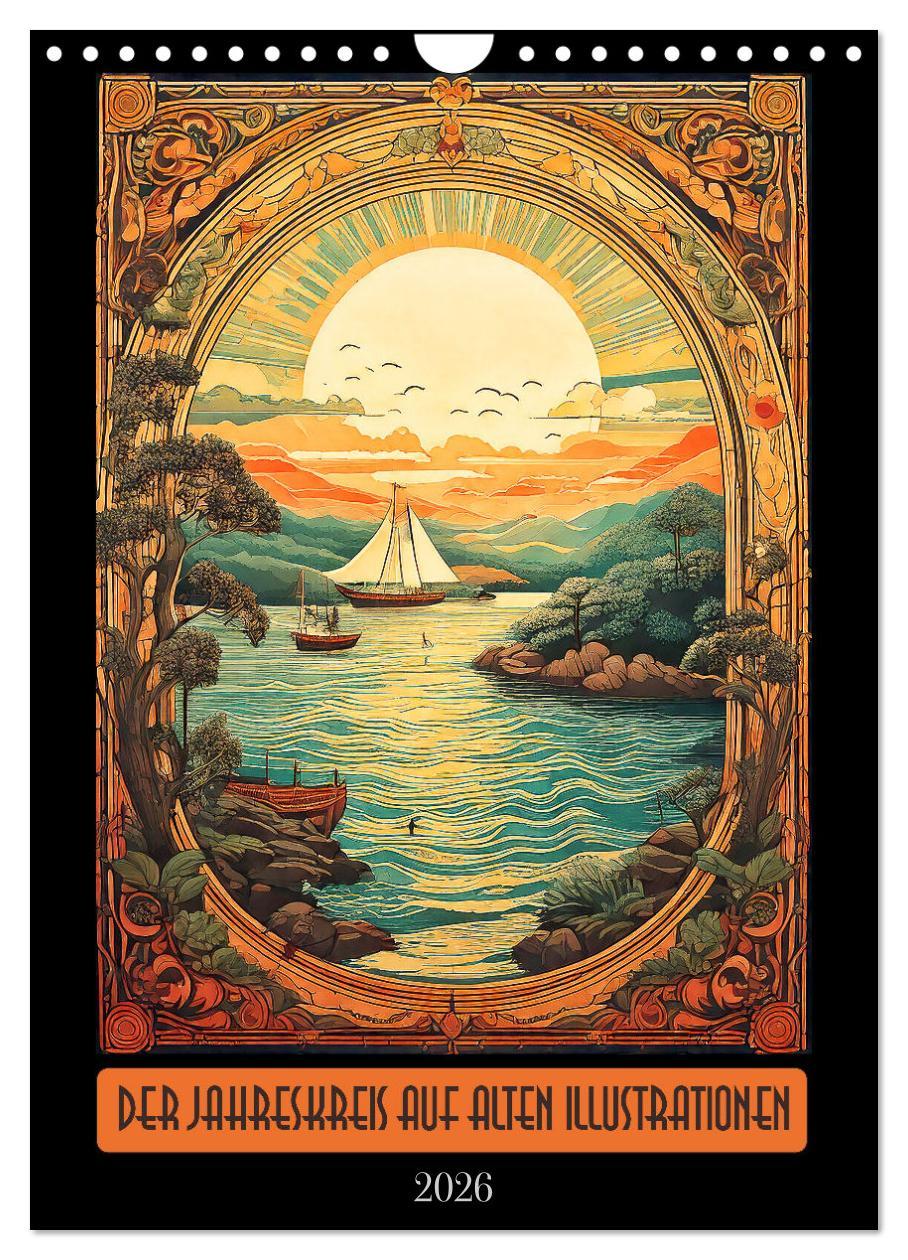 Vorderes Coverbild Der Jahreskreis auf alten Illustrationen (Wandkalender 2026 DIN A4 hoch), CALVENDO Monatskalender