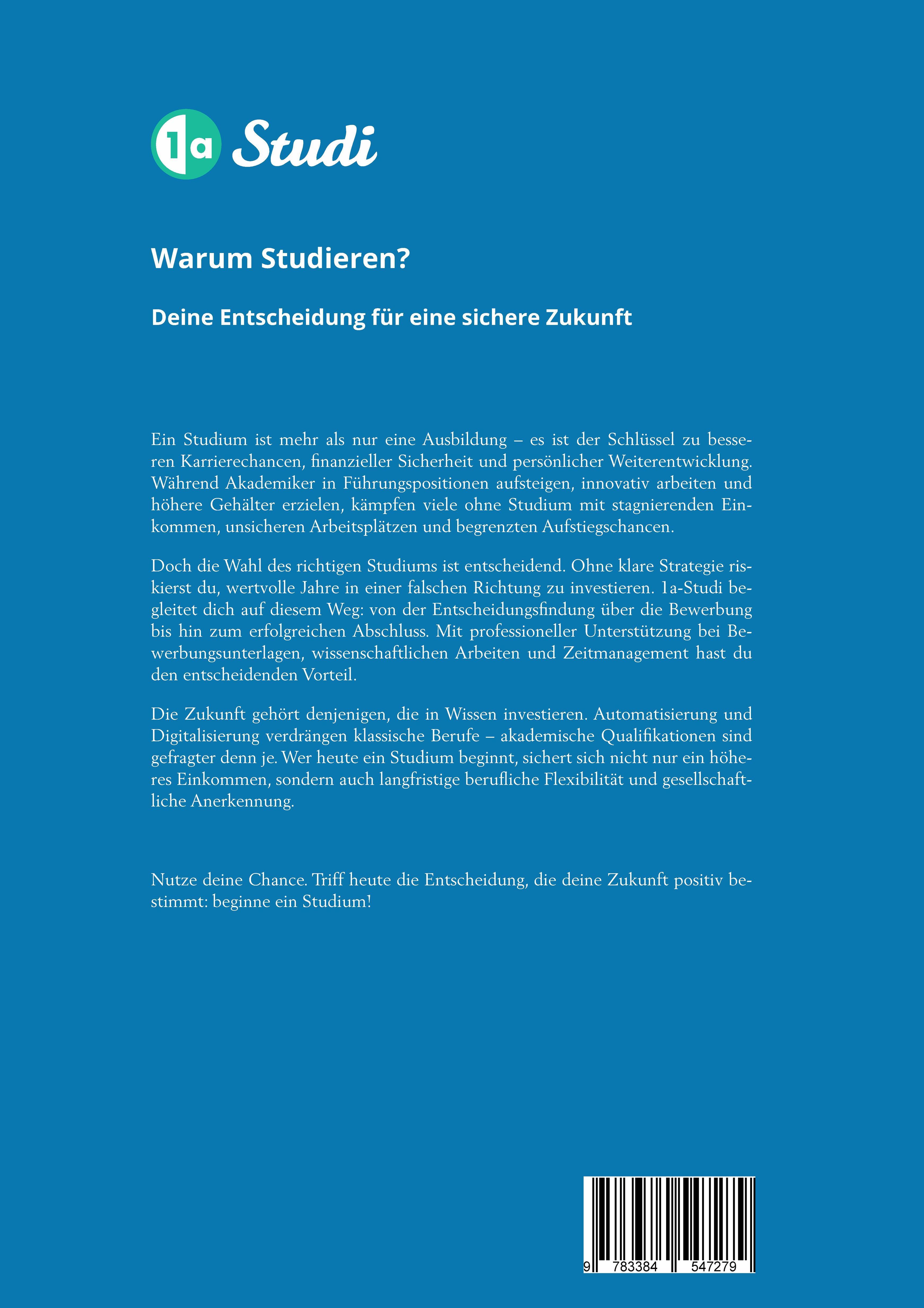 Rückseitencover Warum Studieren?