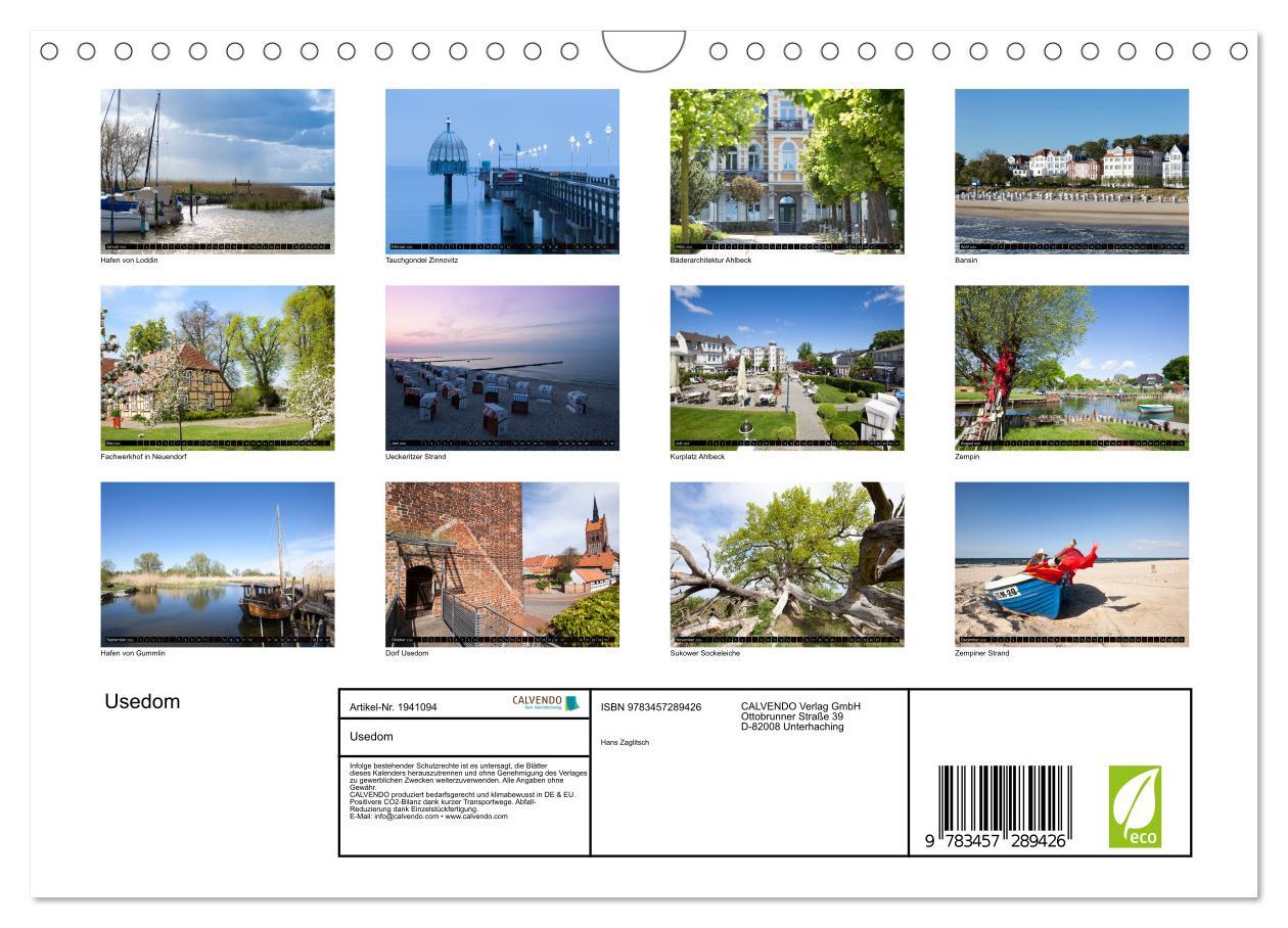 Beispielinhalt (Bild) Usedom (Wandkalender 2026 DIN A4 quer), CALVENDO Monatskalender
