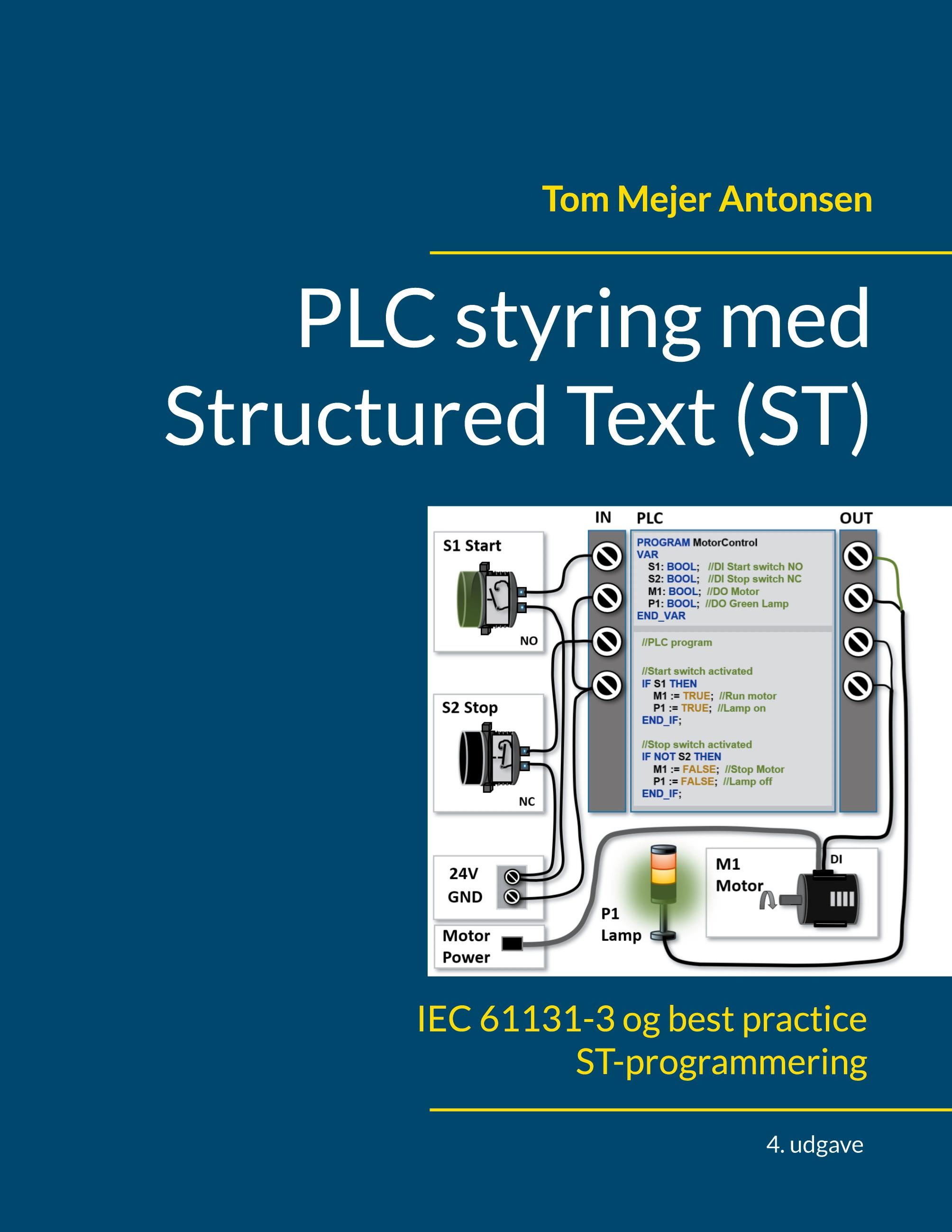 Vorderes Coverbild PLC styring med Structured Text (ST), V4