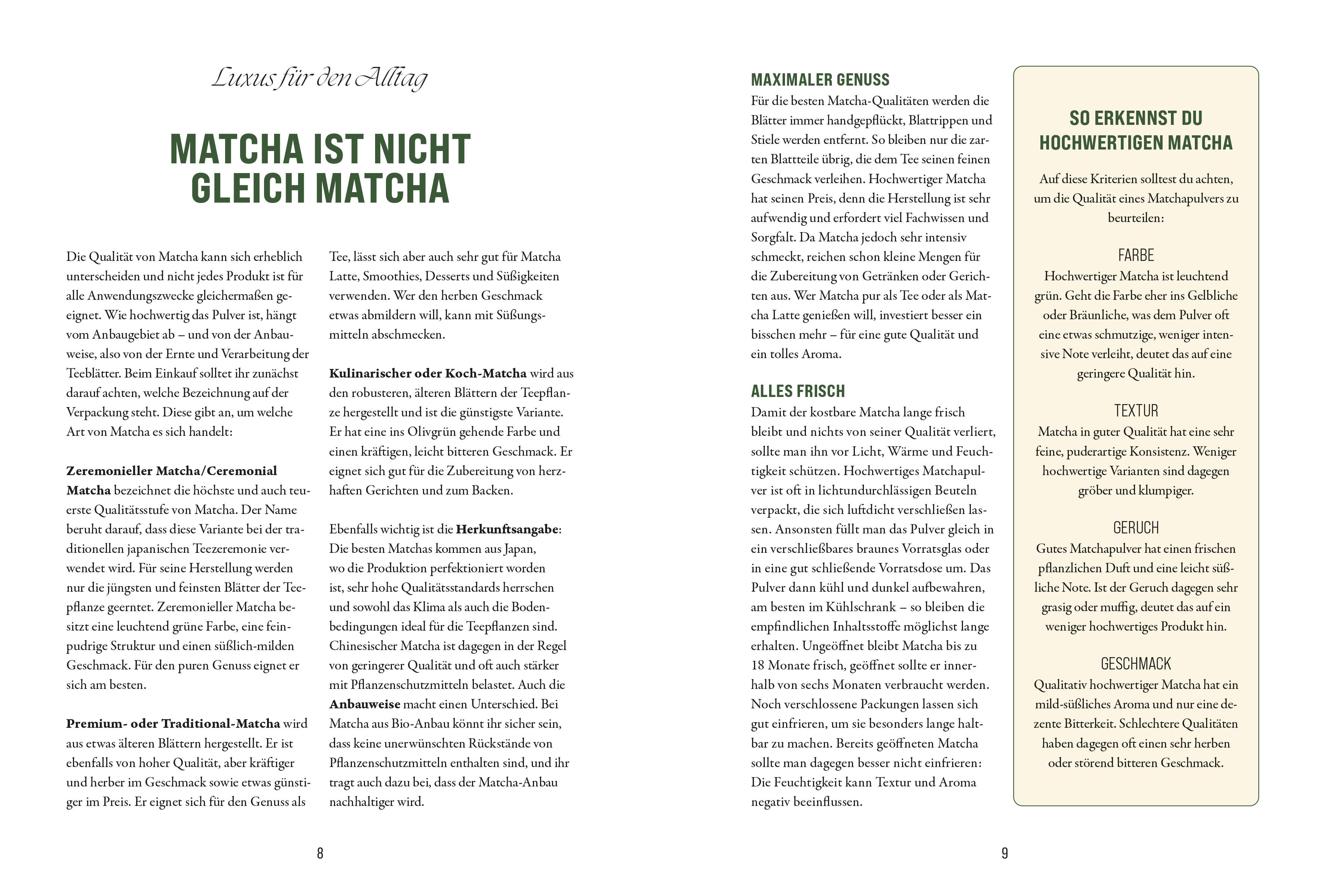 Beispielinhalt (Bild) Alles Matcha