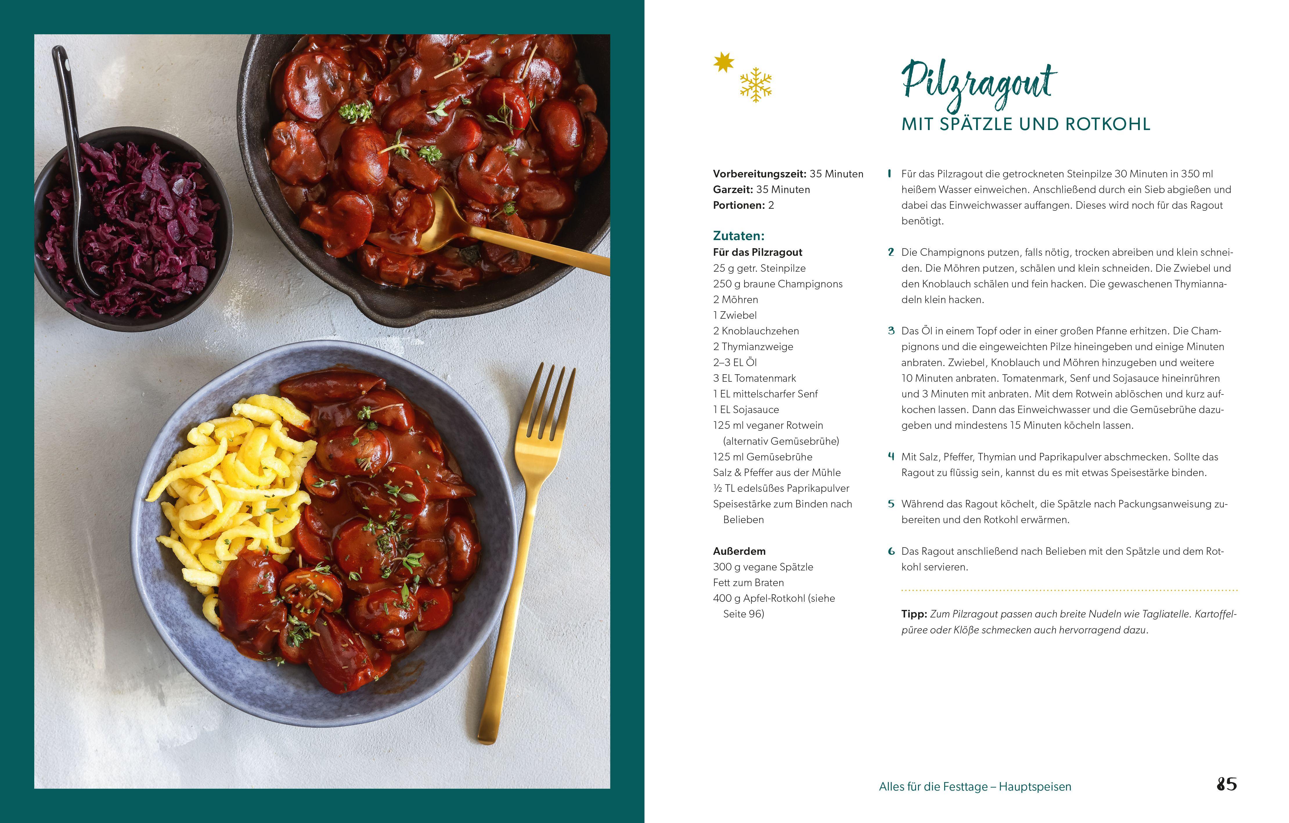 Beispielinhalt (Bild) Weihnachtlich vegan