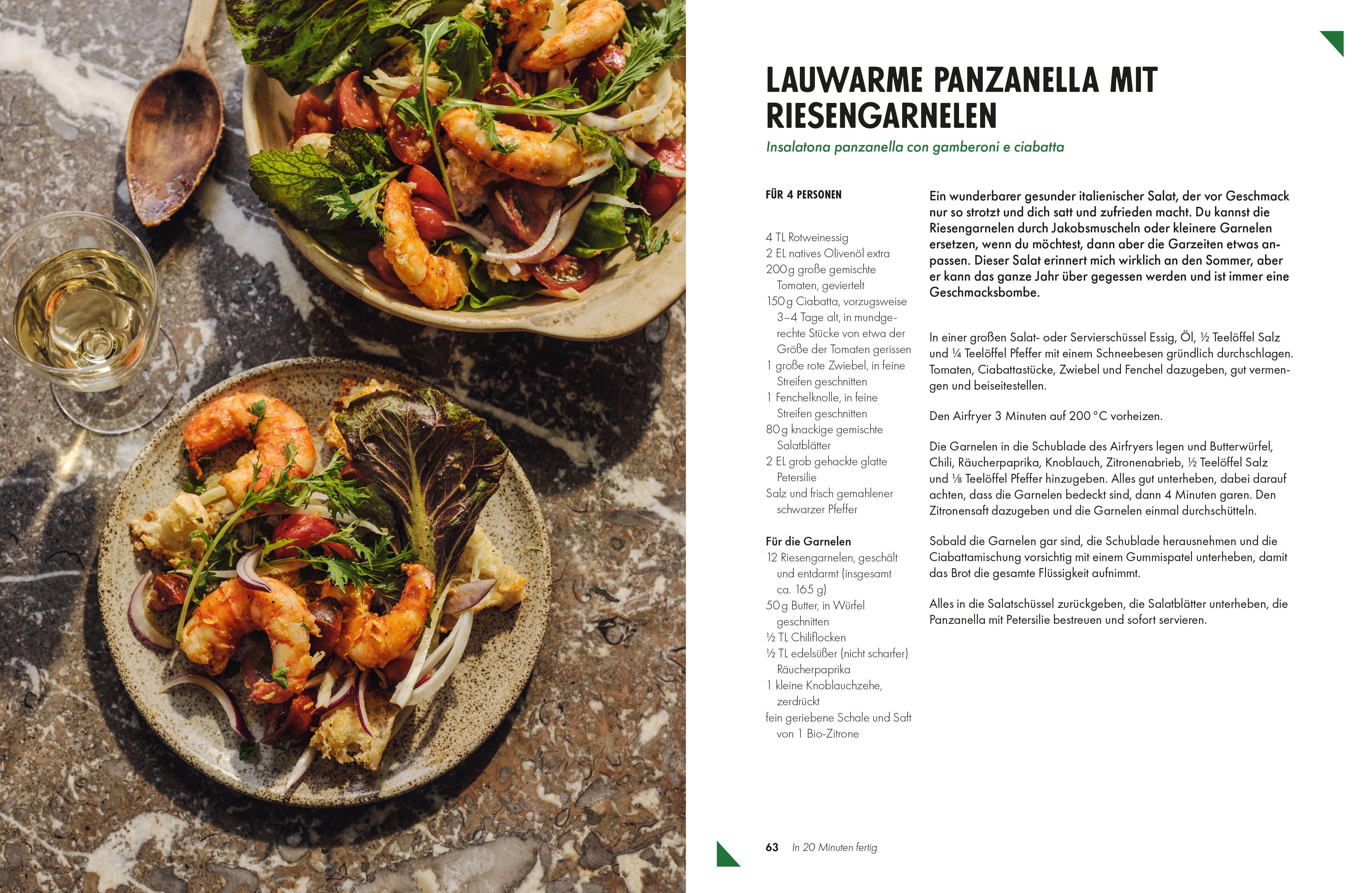 Beispielinhalt (Bild) Das Airfryer Kochbuch Italien