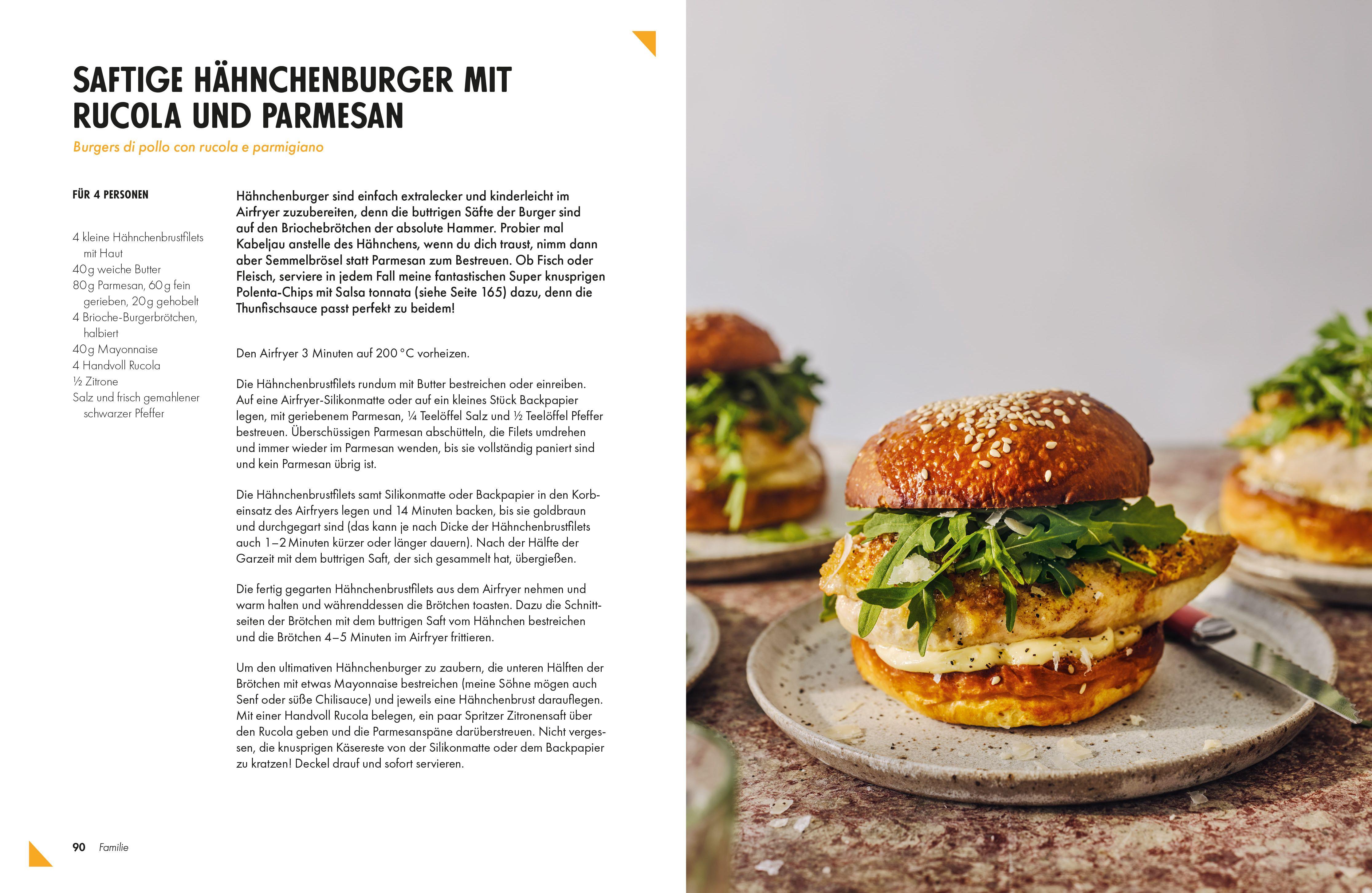 Beispielinhalt (Bild) Das Airfryer Kochbuch Italien