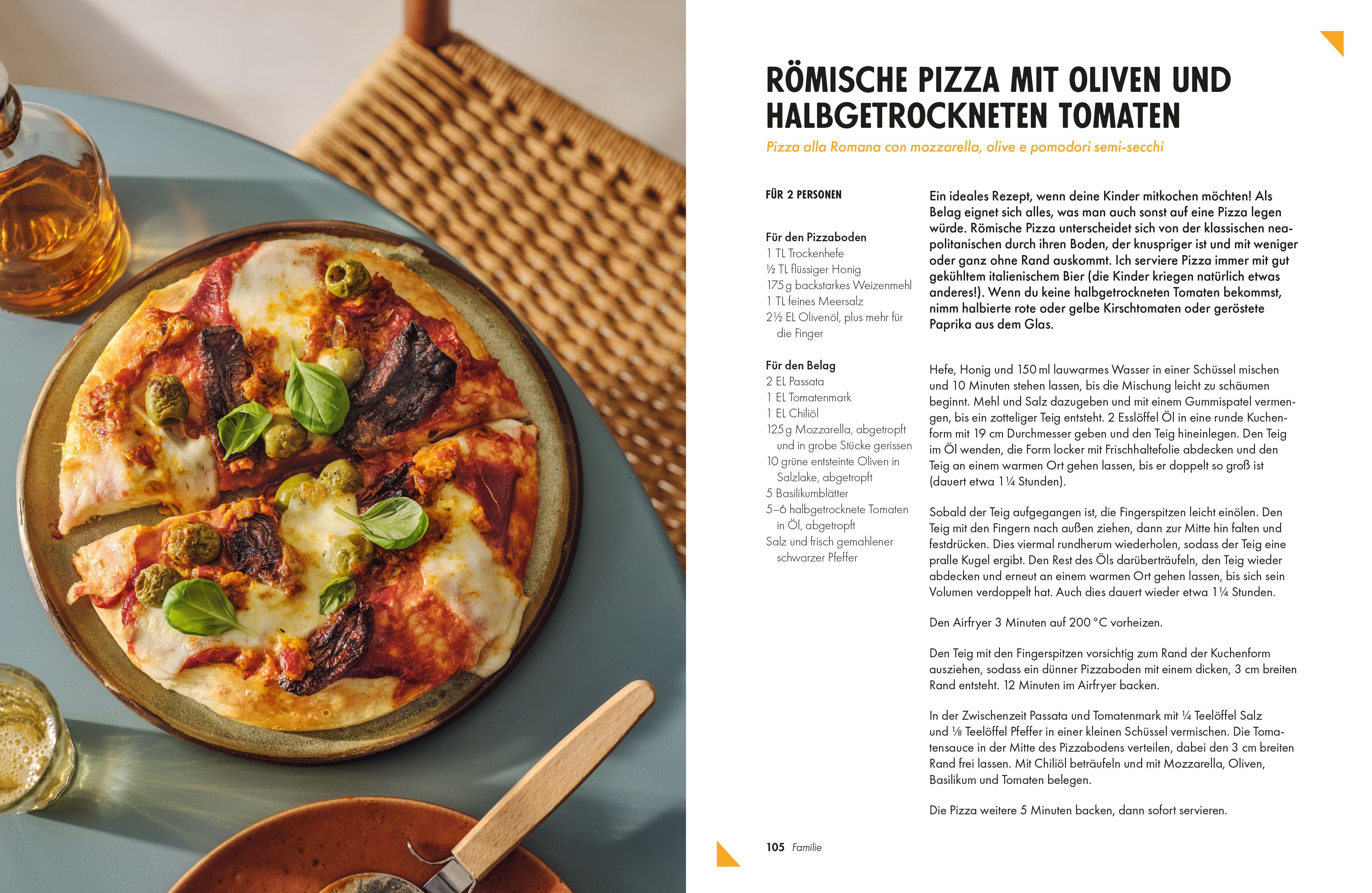 Beispielinhalt (Bild) Das Airfryer Kochbuch Italien