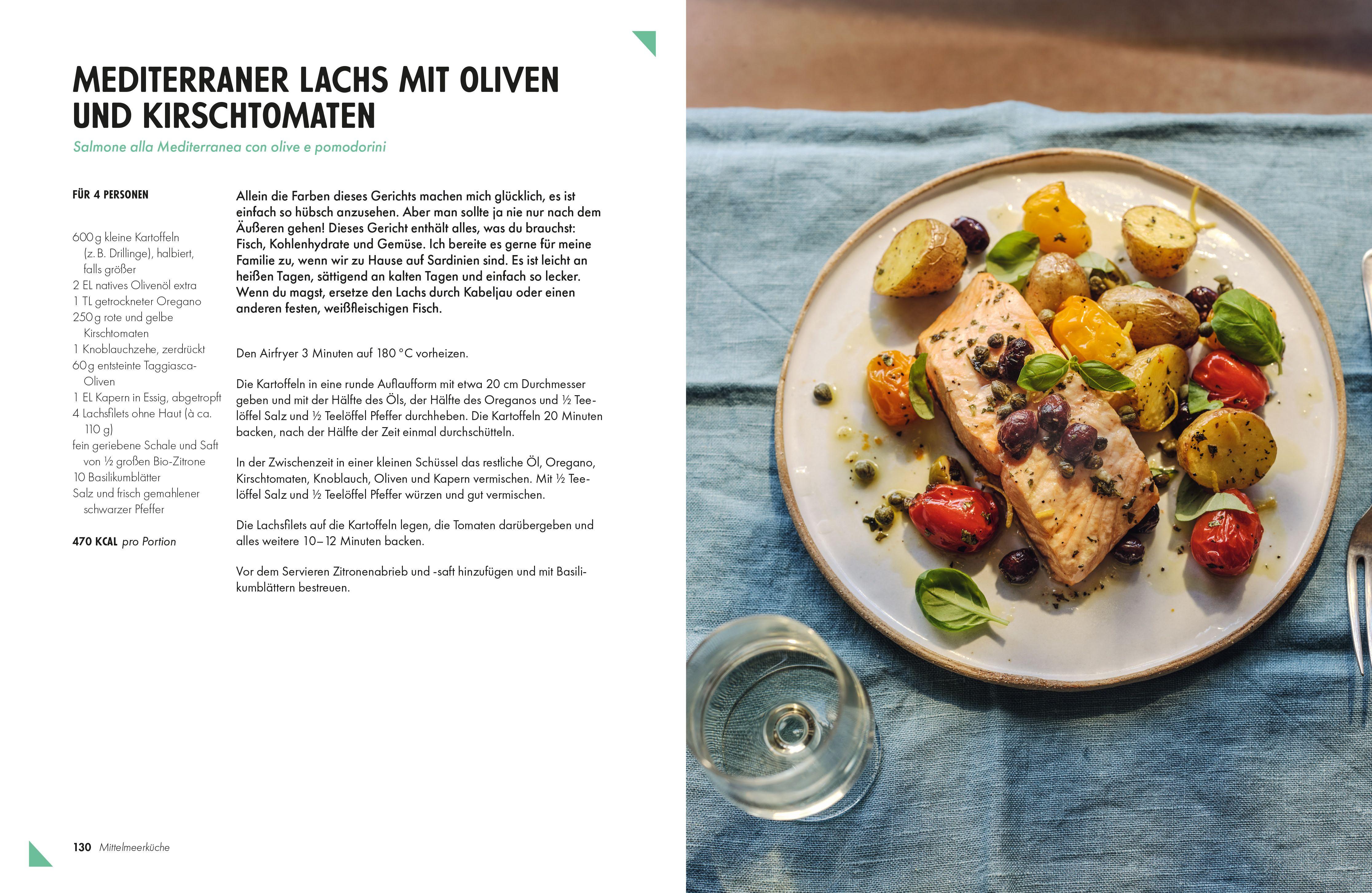 Beispielinhalt (Bild) Das Airfryer Kochbuch Italien