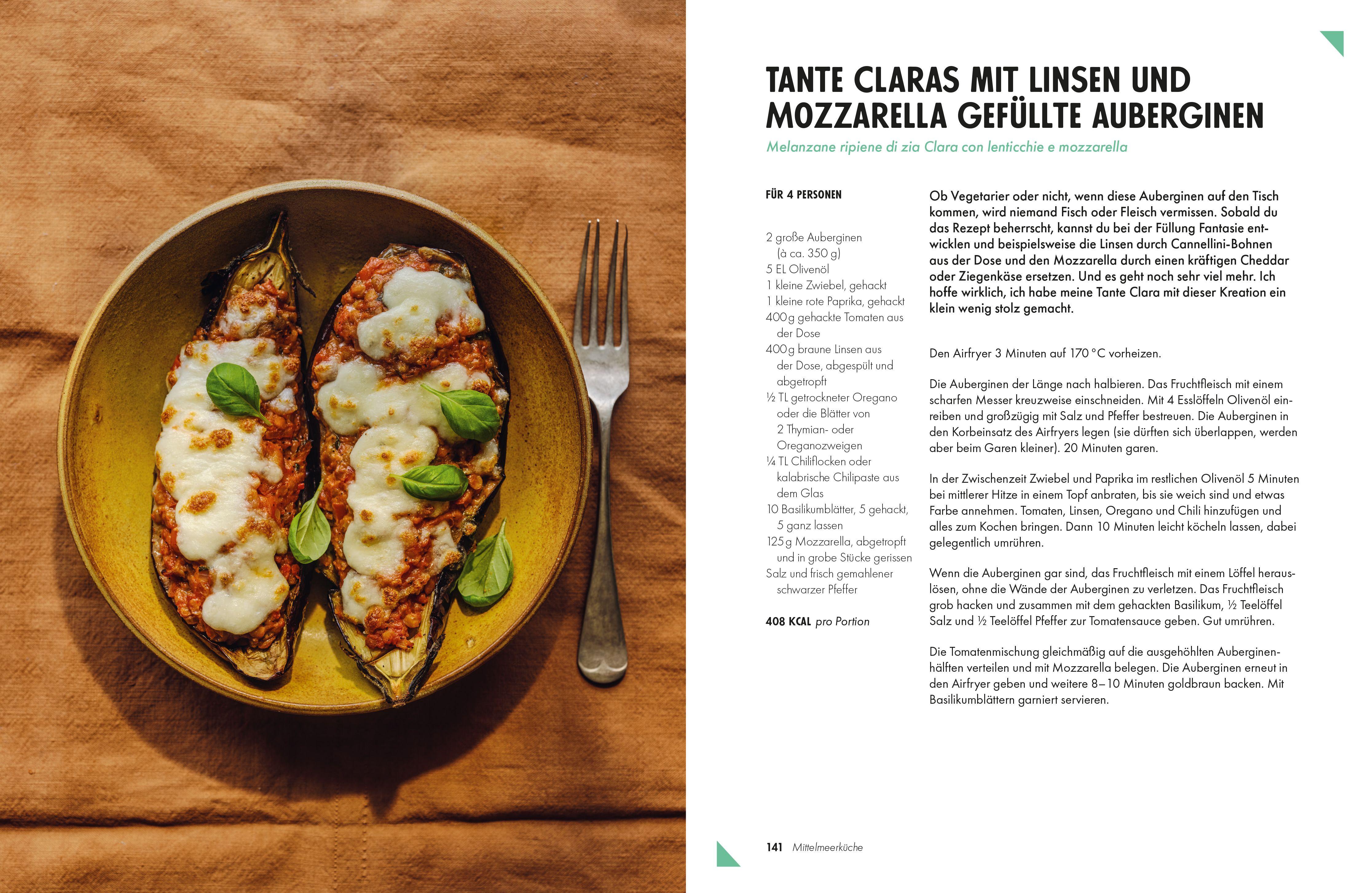 Beispielinhalt (Bild) Das Airfryer Kochbuch Italien