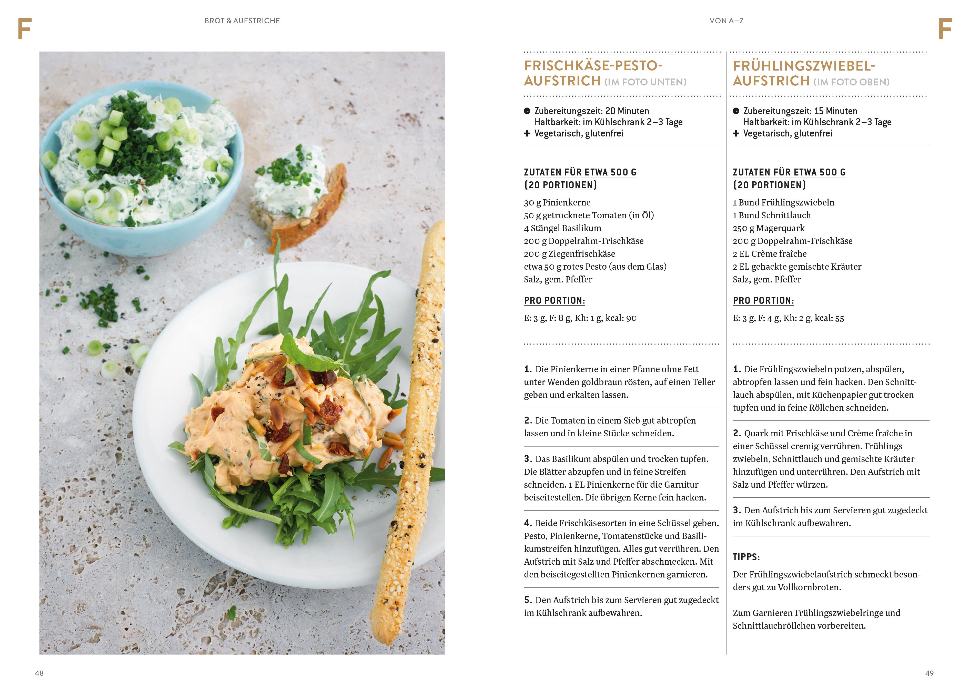 Beispielinhalt (Bild) Brot & Aufstriche von A-Z