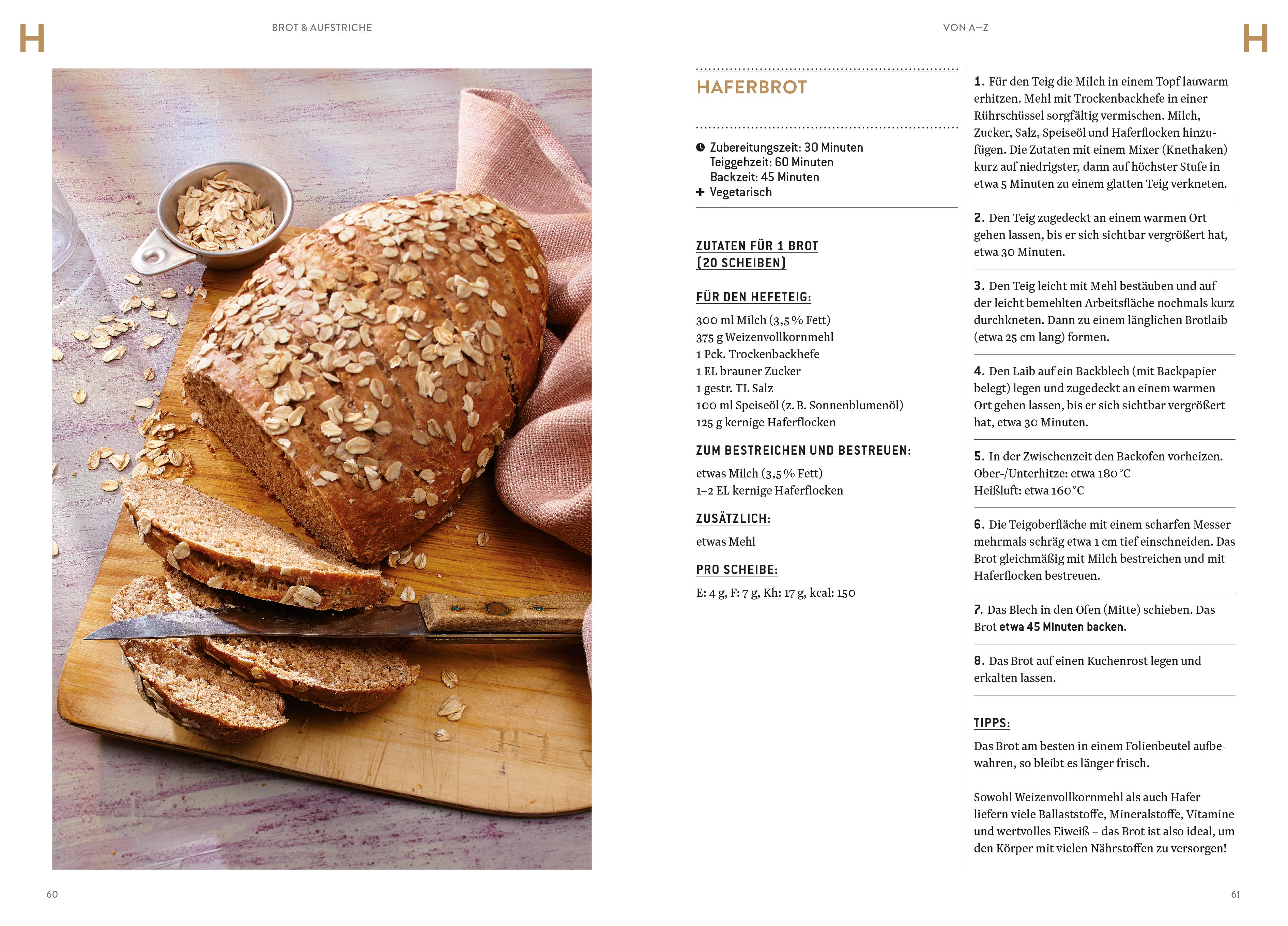 Beispielinhalt (Bild) Brot & Aufstriche von A-Z