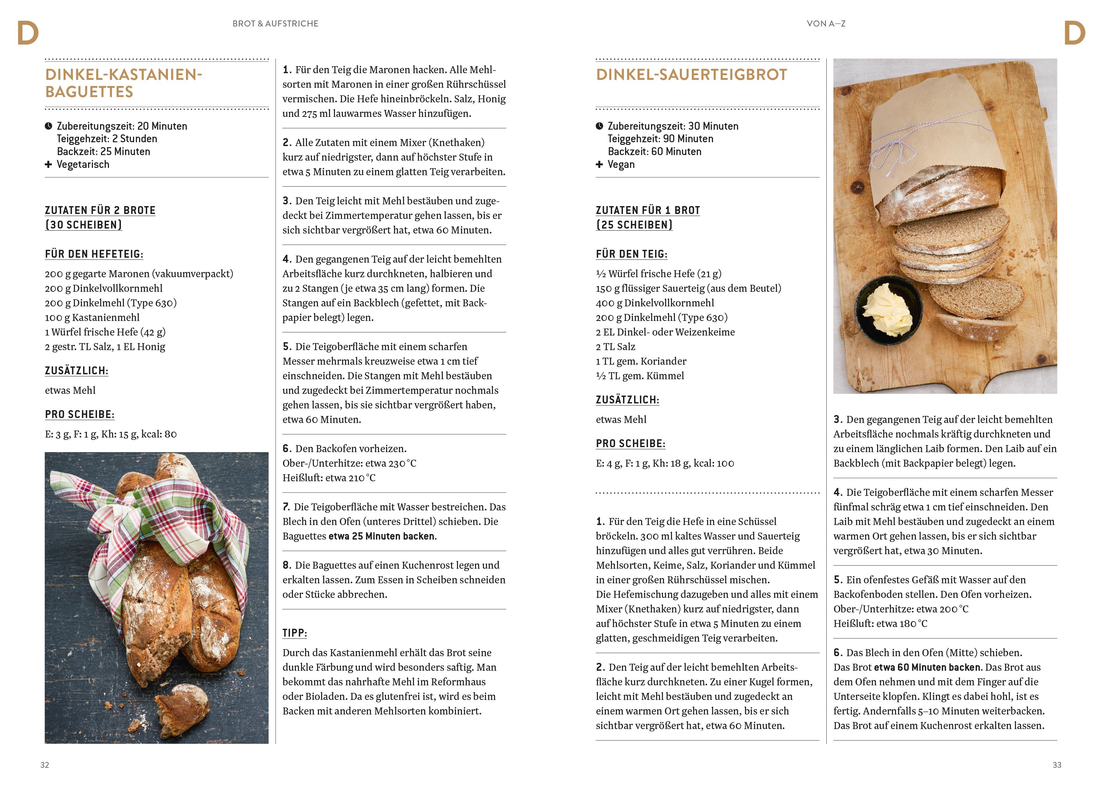 Beispielinhalt (Bild) Brot & Aufstriche von A-Z