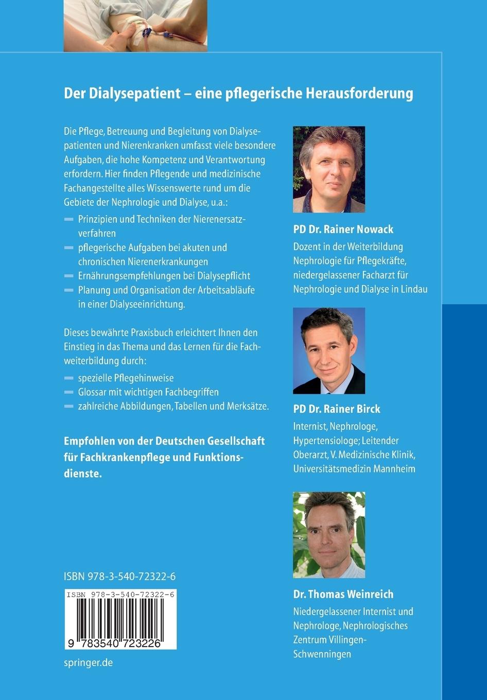 Rückseitencover Dialyse und Nephrologie für Fachpersonal