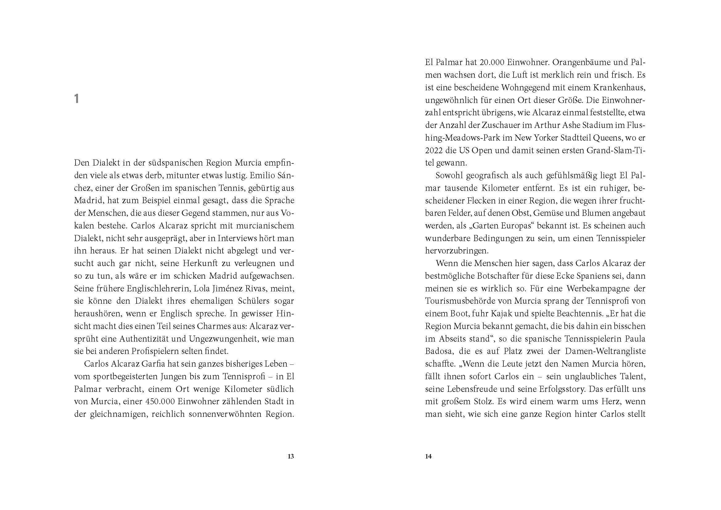 Beispielinhalt (Bild) Inside Alcaraz - Die erste Biografie zum kommenden Superstar im Herrentennis