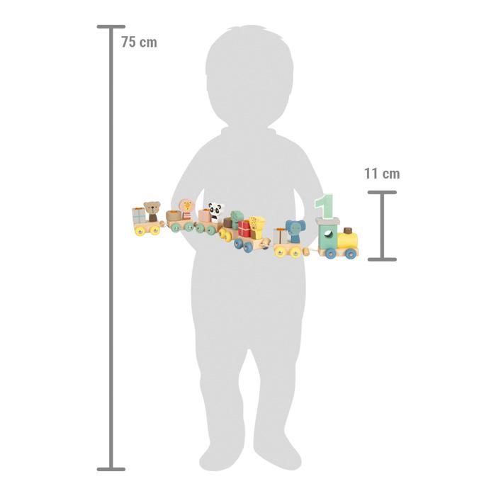 Beispielinhalt (Bild) Geburtstagszug mit Tieren