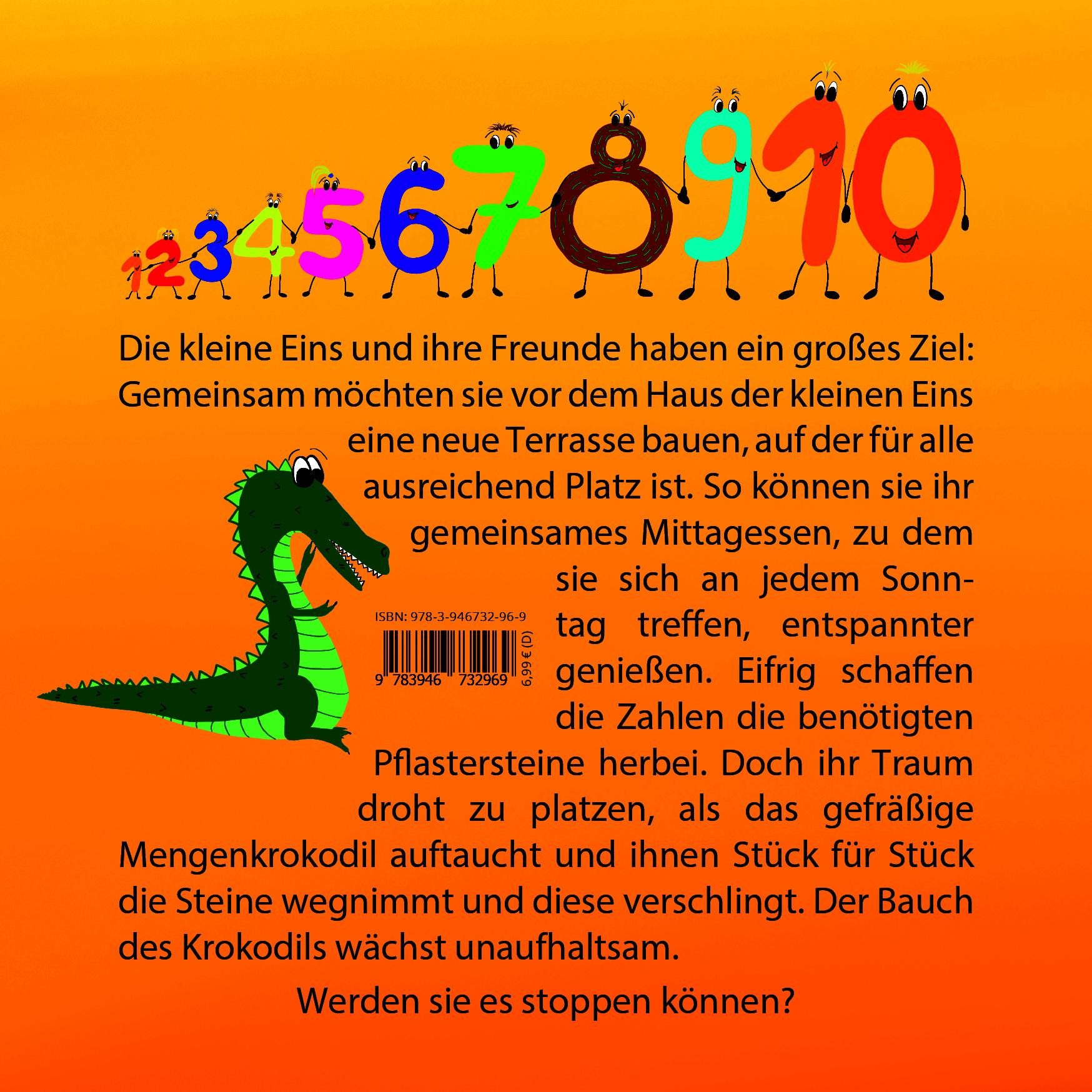 Rückseitencover Die kleine Eins und das Mengenkrokodil
