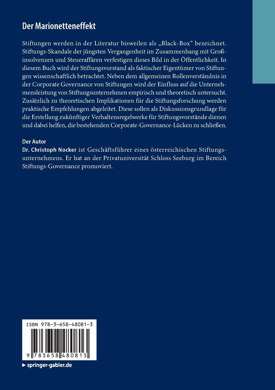 Rückseitencover Der Marionetteneffekt