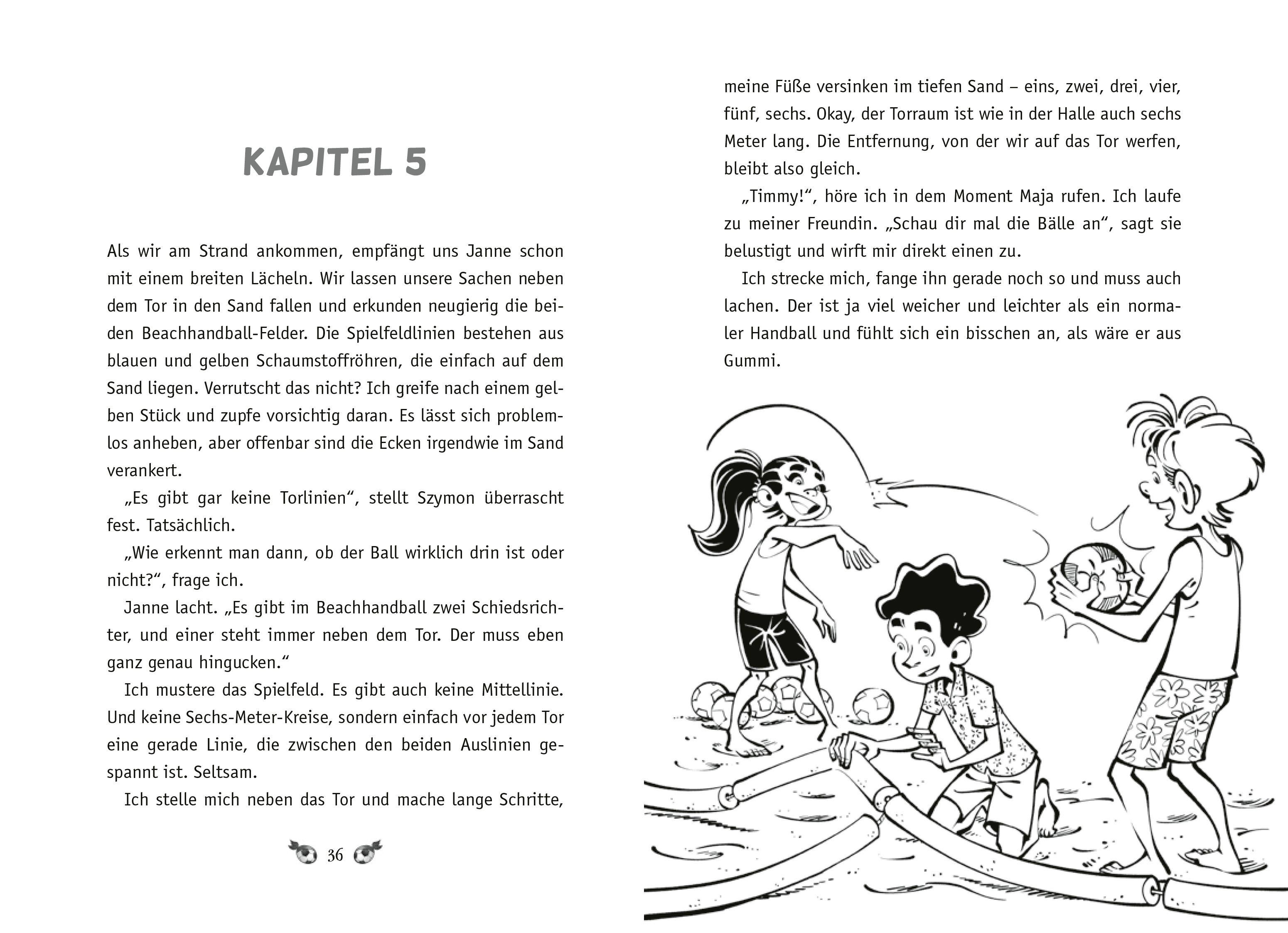 Beispielinhalt (Bild) Die Handball-Piraten (Band 3) - Volle Action im Feriencamp