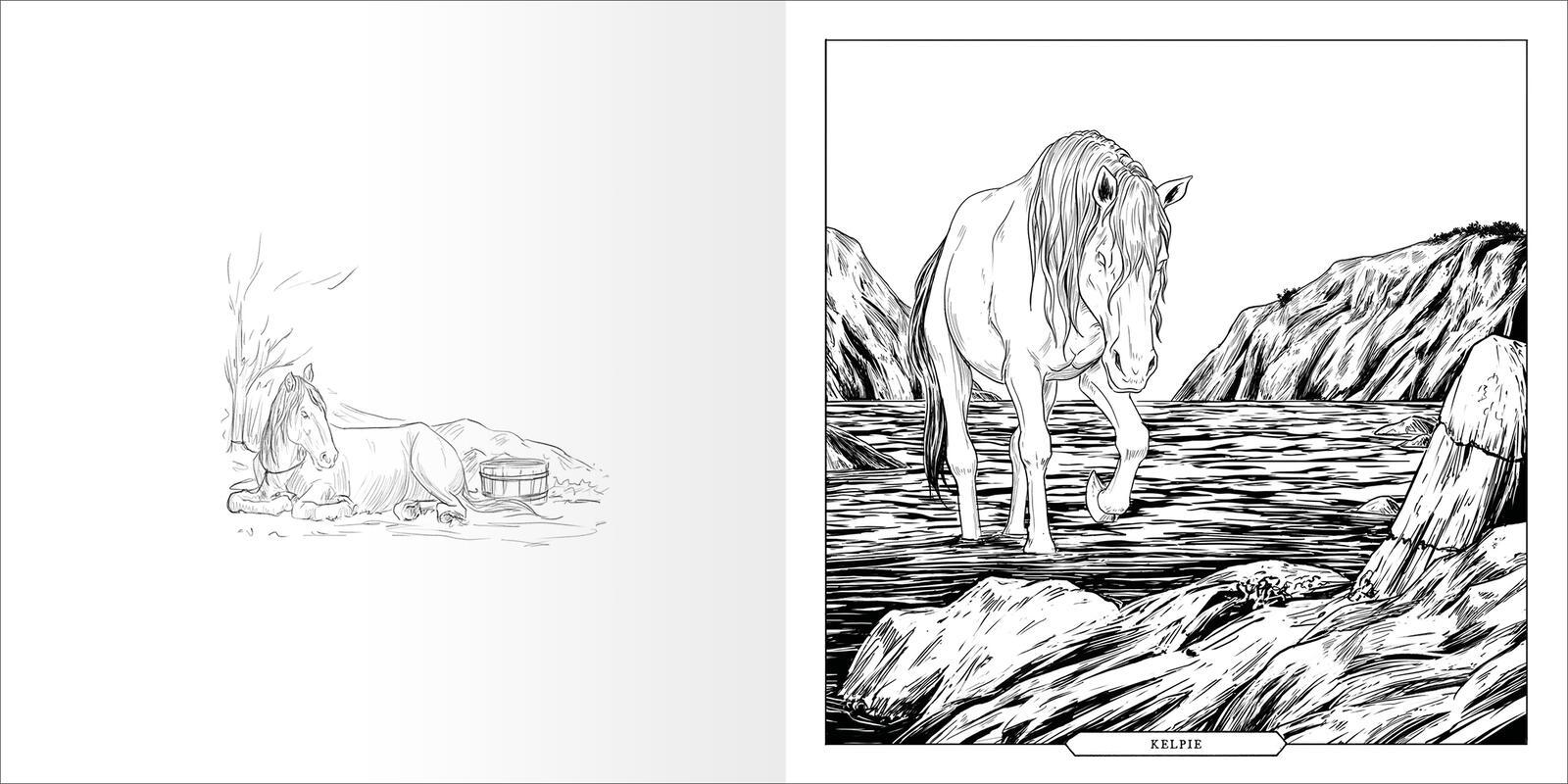 Beispielinhalt (Bild) Das große Fabelwesen-Malbuch