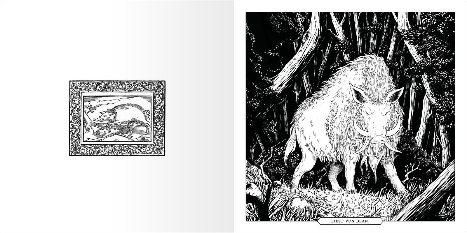 Beispielinhalt (Bild) Das große Fabelwesen-Malbuch