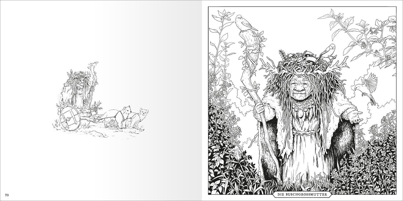 Beispielinhalt (Bild) Das große Fabelwesen-Malbuch