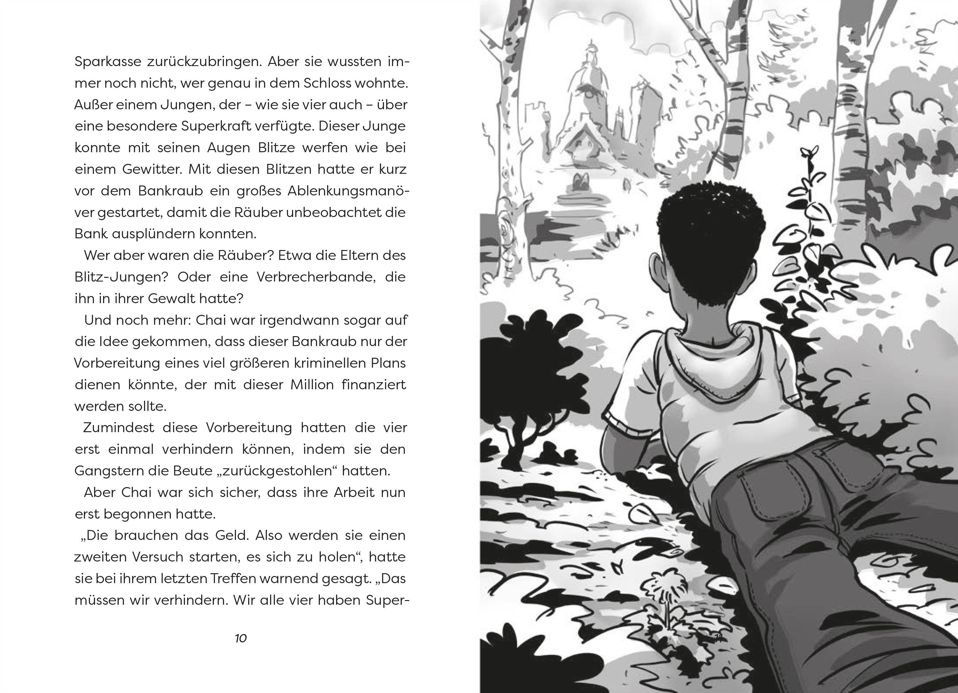 Beispielinhalt (Bild) Mission Superhelden (Band 2) - In den Fängen der Riesenroboter