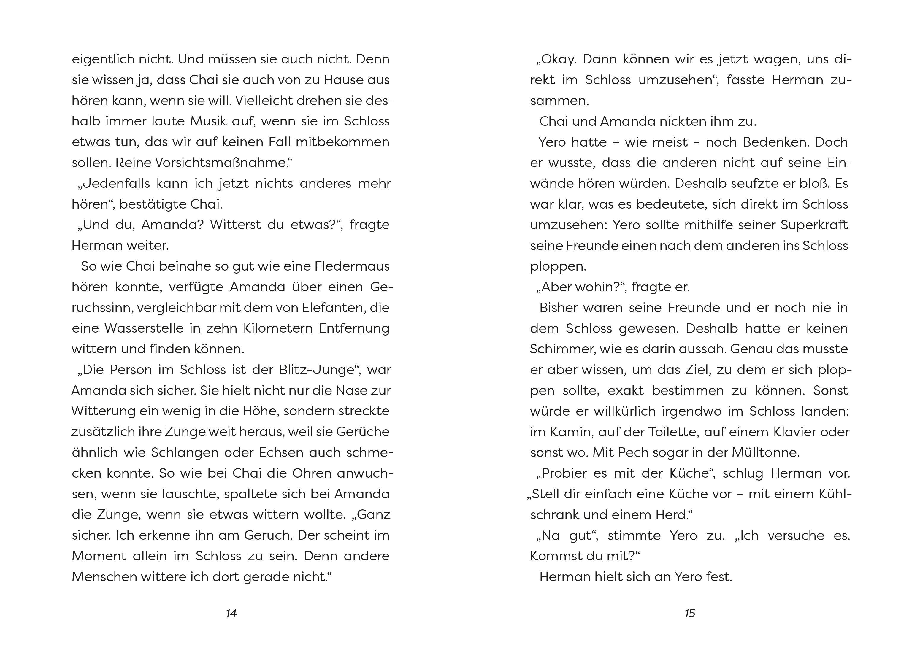 Beispielinhalt (Bild) Mission Superhelden (Band 2) - In den Fängen der Riesenroboter