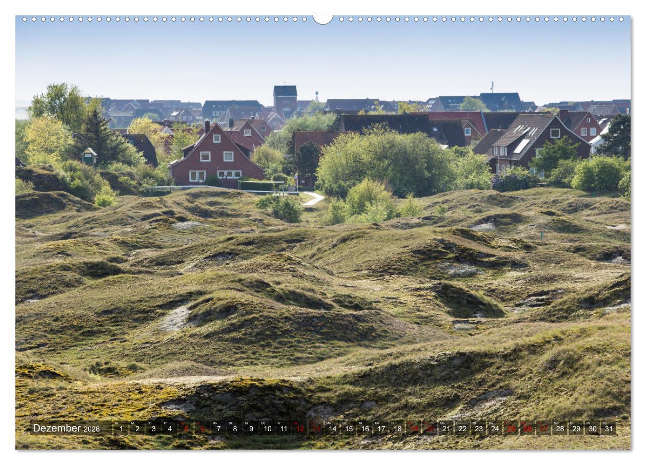 Beispielinhalt (Bild) Ostfriesische Inseln - Borkum, Norderney, Juist, Baltrum, Langeoog, Spiekeroog, Wangerooge (hochwertiger Premium Wandkalender 2026 DIN A2 quer), Kunstdruck in Hochglanz