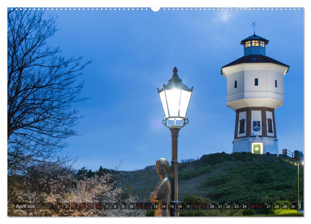 Beispielinhalt (Bild) Ostfriesische Inseln - Borkum, Norderney, Juist, Baltrum, Langeoog, Spiekeroog, Wangerooge (hochwertiger Premium Wandkalender 2026 DIN A2 quer), Kunstdruck in Hochglanz
