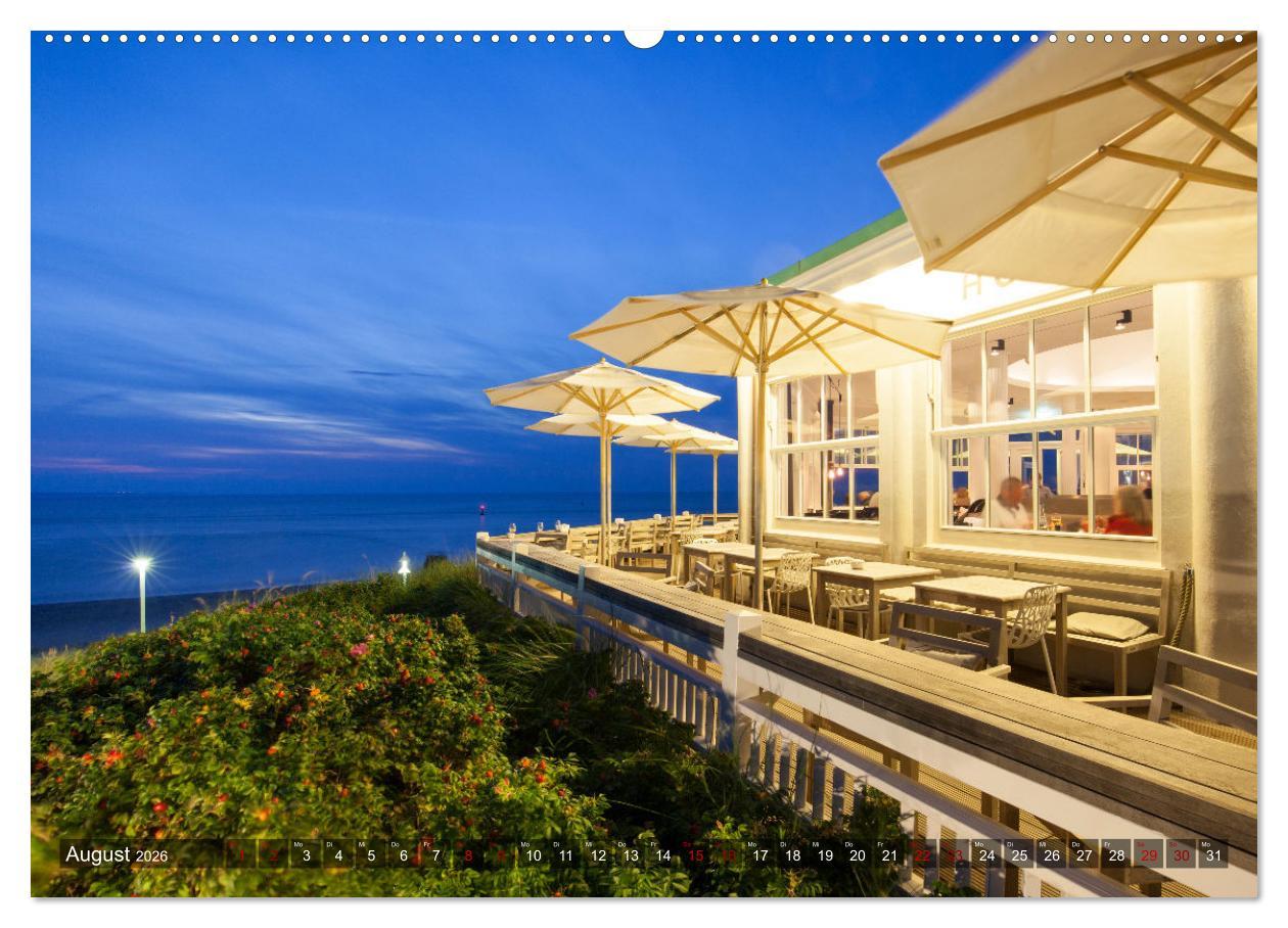 Beispielinhalt (Bild) Ostfriesische Inseln - Borkum, Norderney, Juist, Baltrum, Langeoog, Spiekeroog, Wangerooge (hochwertiger Premium Wandkalender 2026 DIN A2 quer), Kunstdruck in Hochglanz