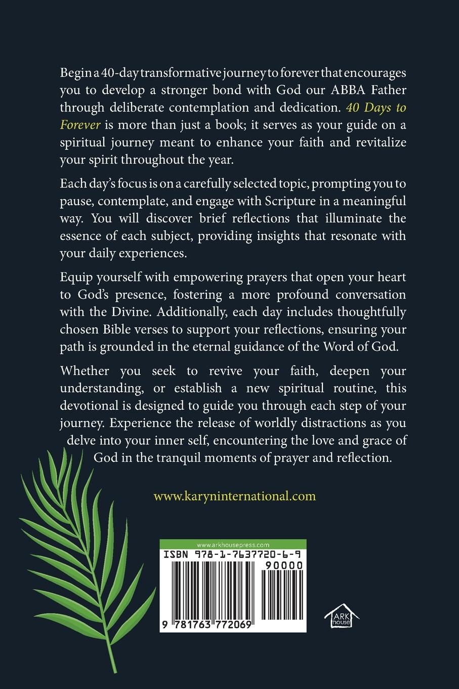 Rückseitencover 40 Days to Forever