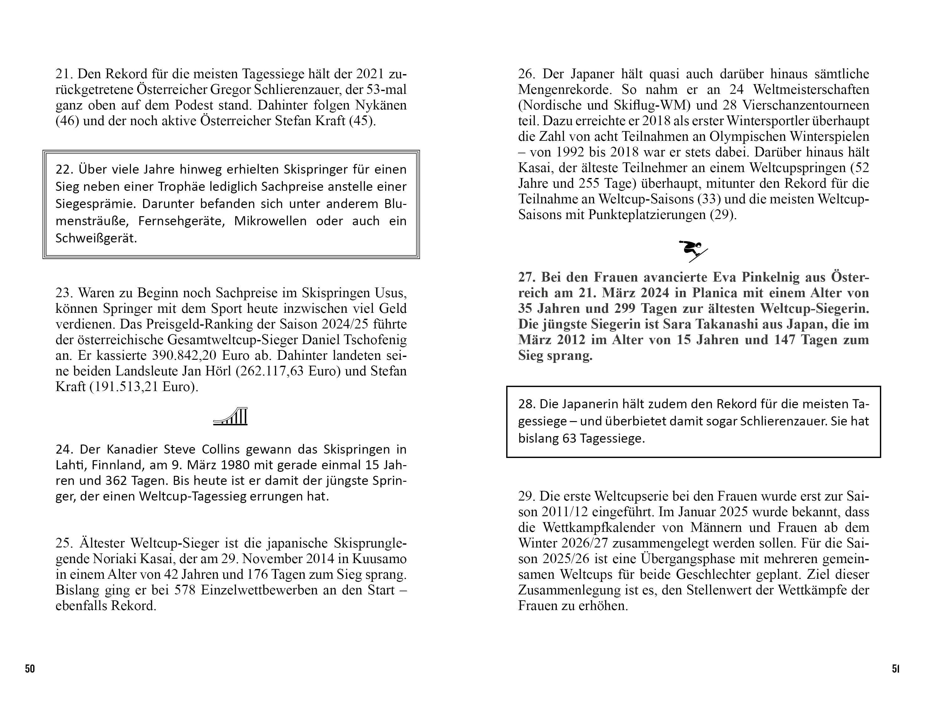 Beispielinhalt (Bild) Unnützes Skisport Wissen