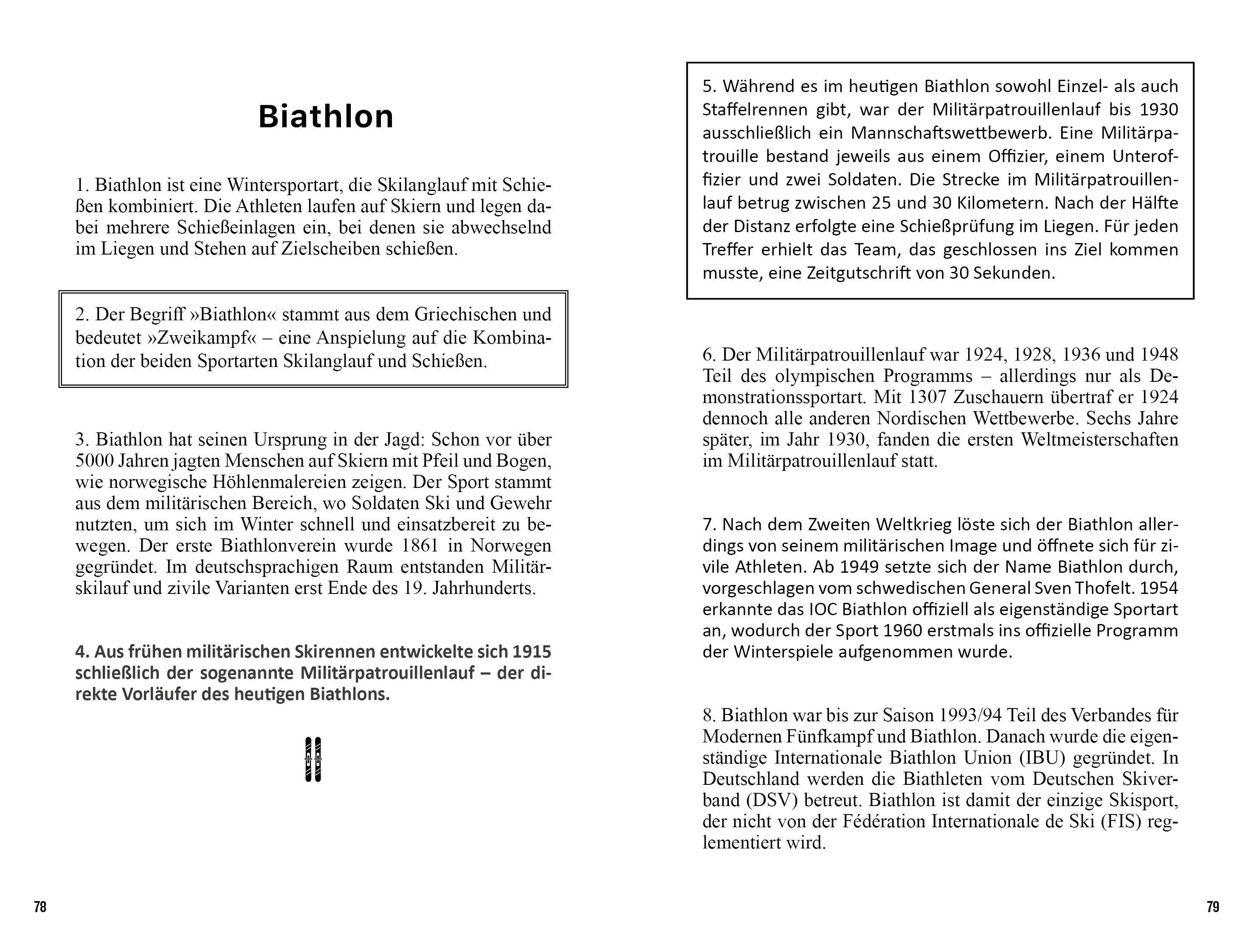 Beispielinhalt (Bild) Unnützes Skisport Wissen
