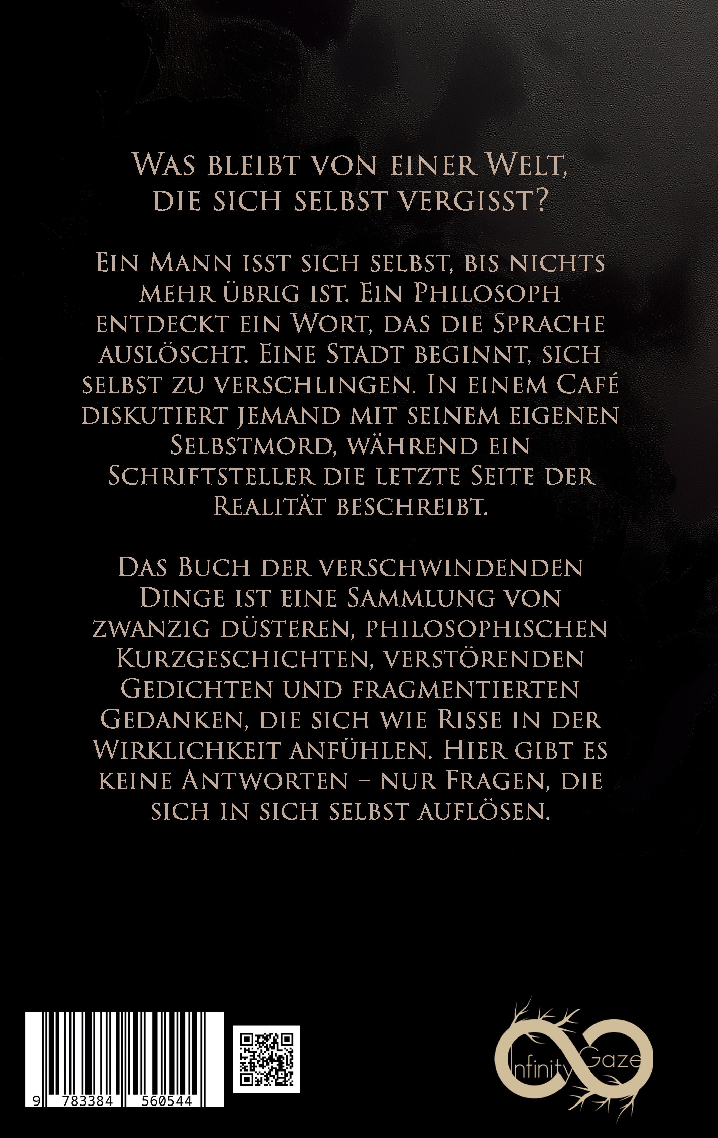 Rückseitencover Das Buch der verschwindenden Dinge
