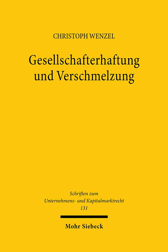 Vorderes Coverbild Gesellschafterhaftung und Verschmelzung