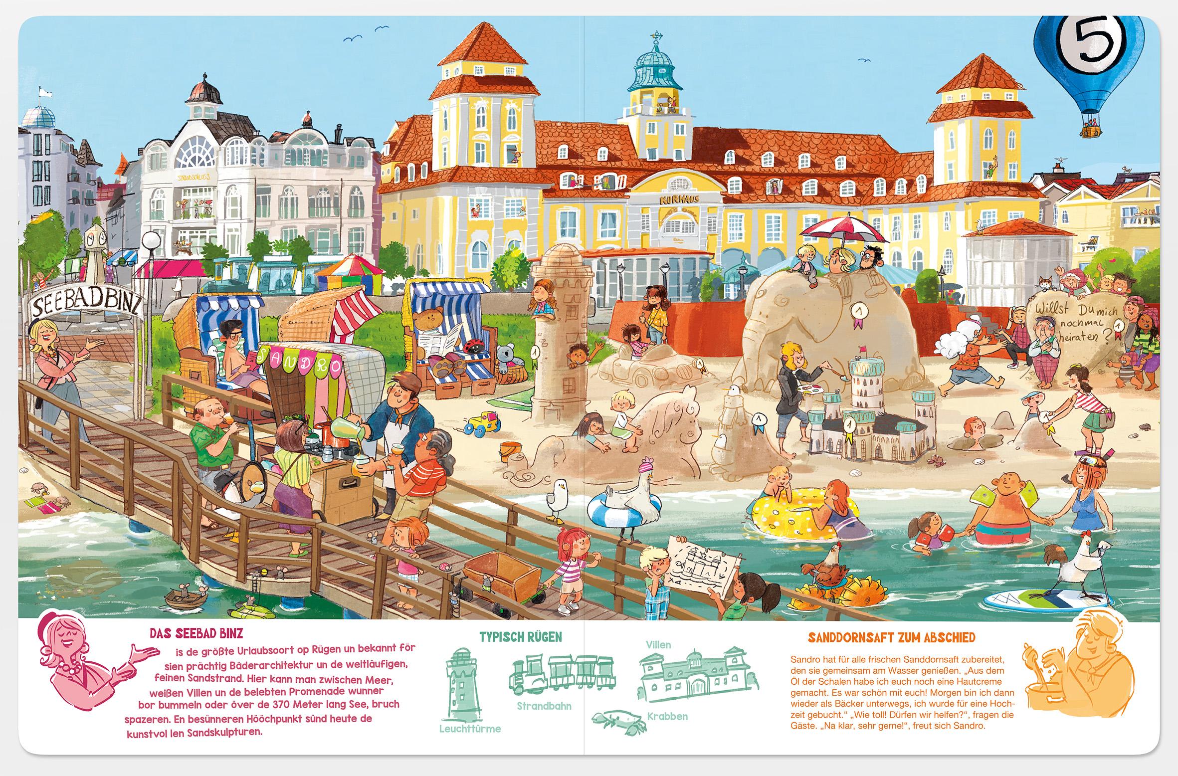 Beispielinhalt (Bild) So schön ist Rügen - eine Wimmelreise